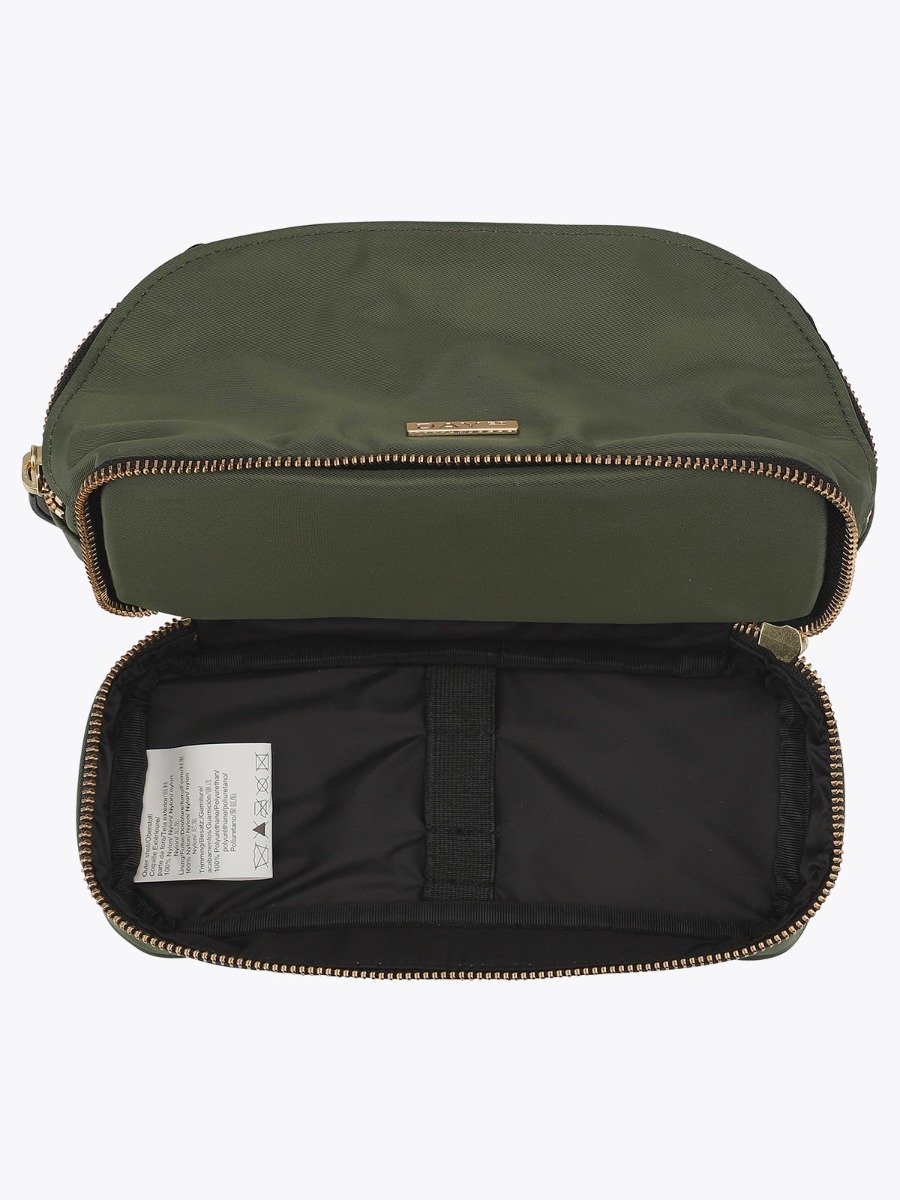 DAY ET Day Double Zip Cosmetic Extra Four Leaf Clover Green