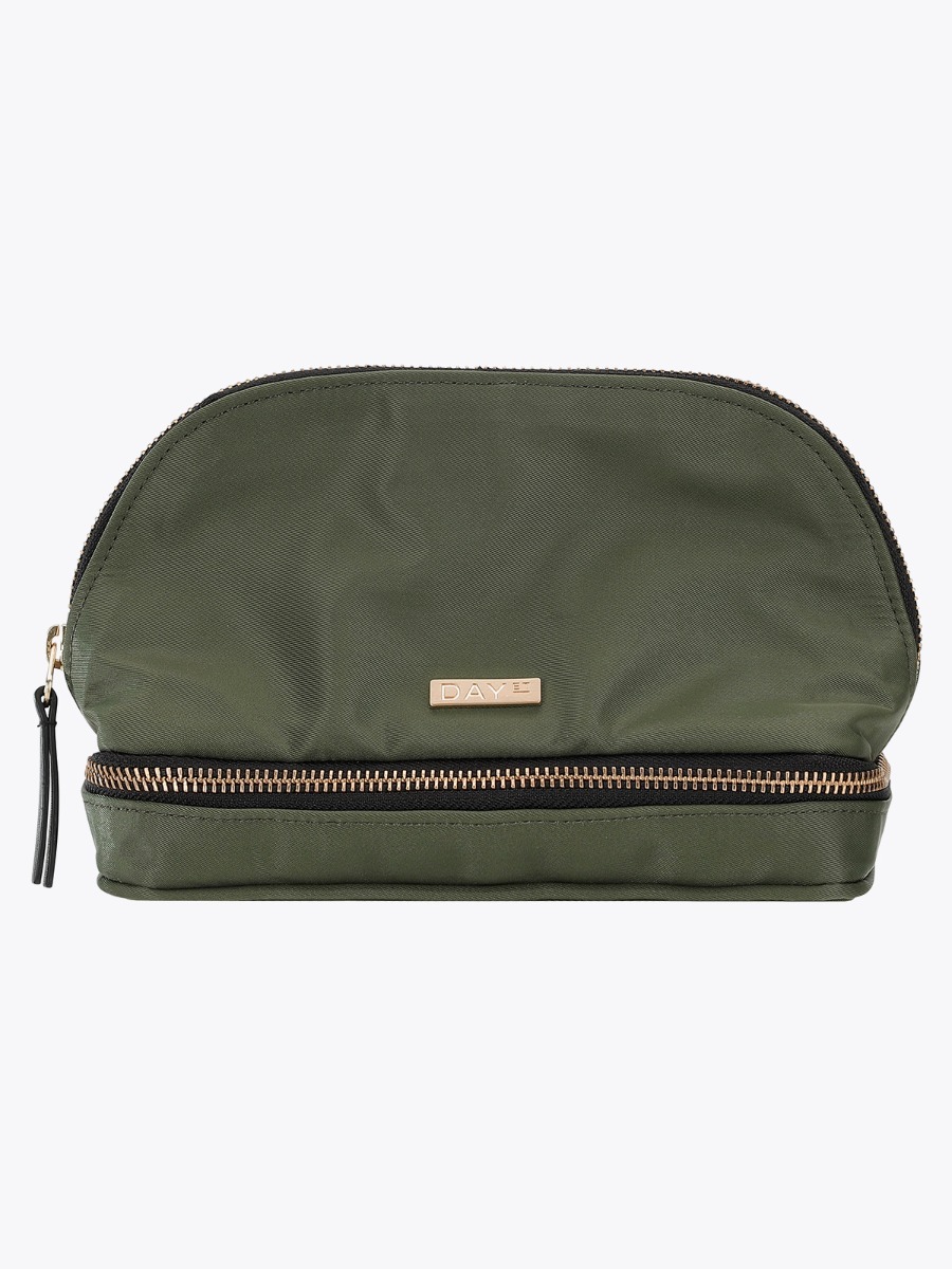 DAY ET Day Double Zip Cosmetic Extra Four Leaf Clover Green