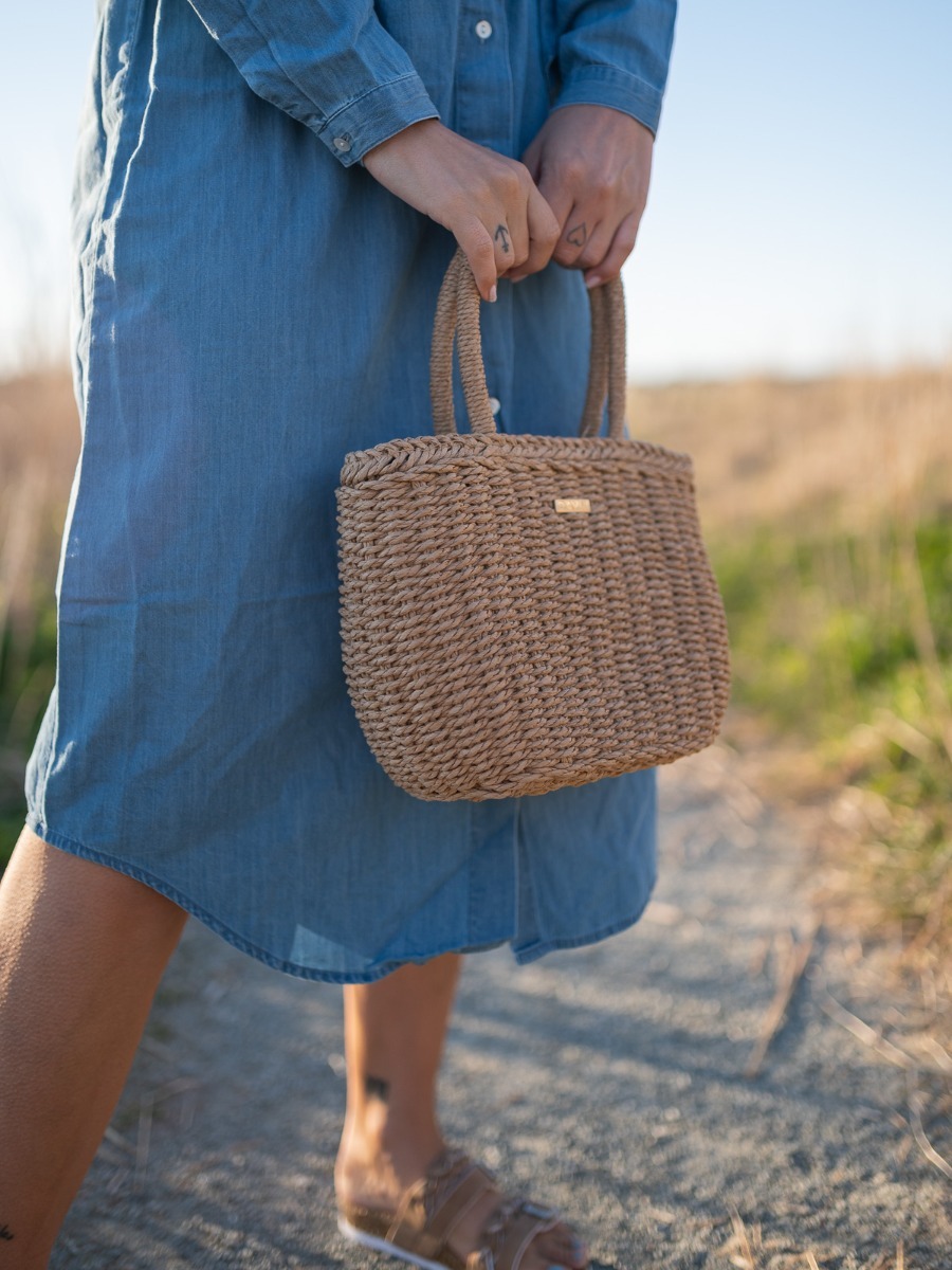 DAY ET Beach Basket Small Beige