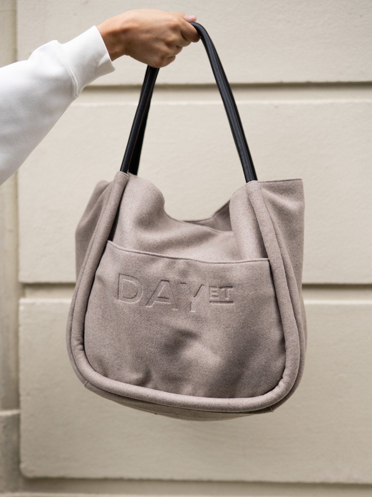 DAY ET Woolen Small Shopper Beige