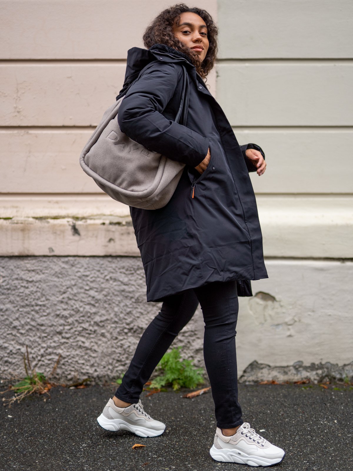 DAY ET Woolen Small Shopper Beige