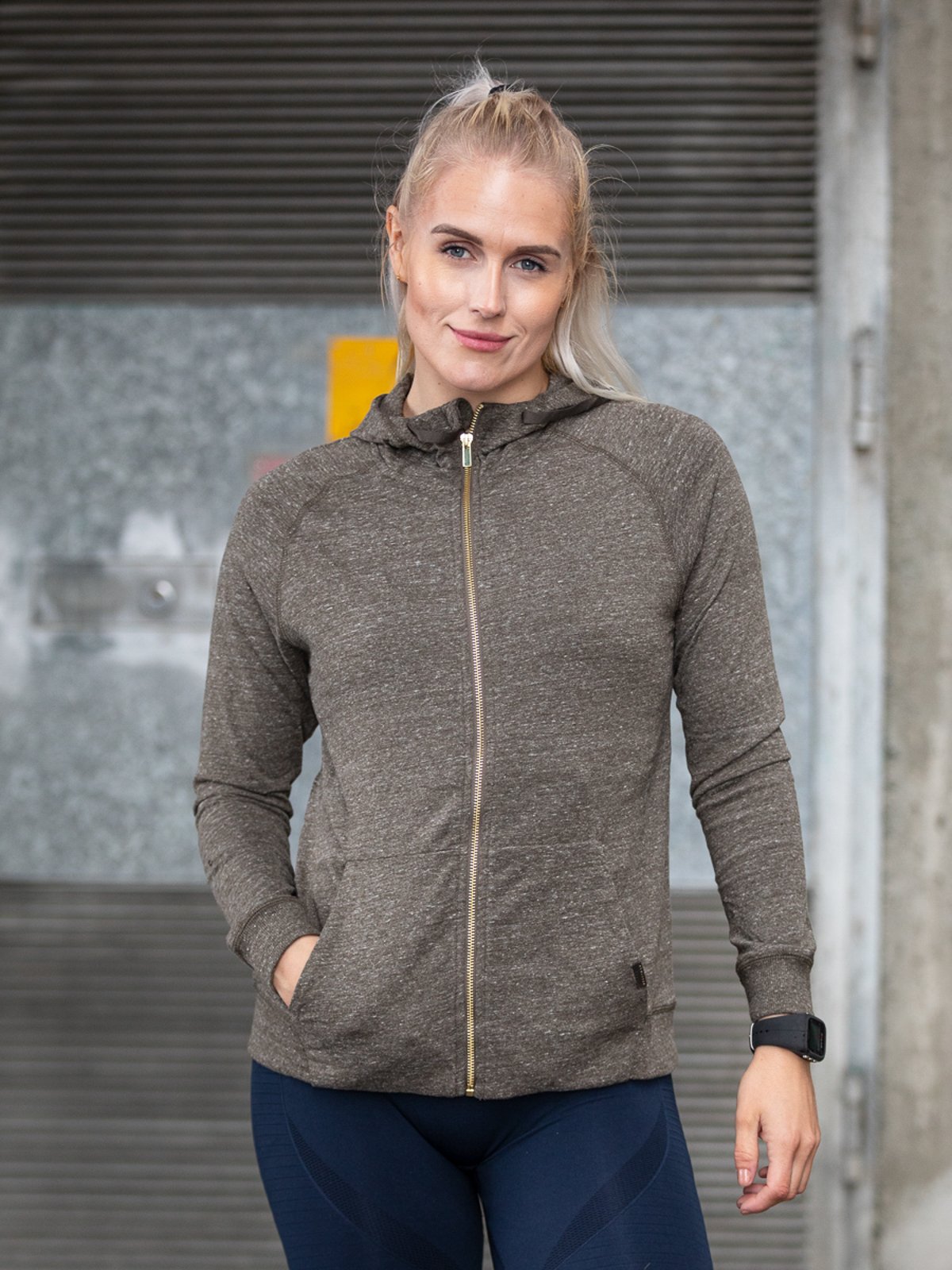 Athlecia Chestine Melange Sweat Hoody Olive