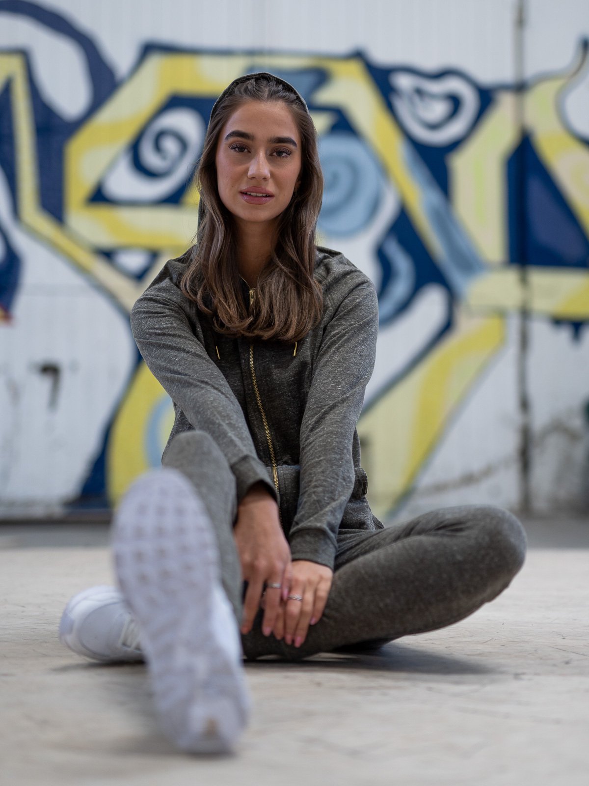 Athlecia Chestine Melange Sweat Hoody Olive