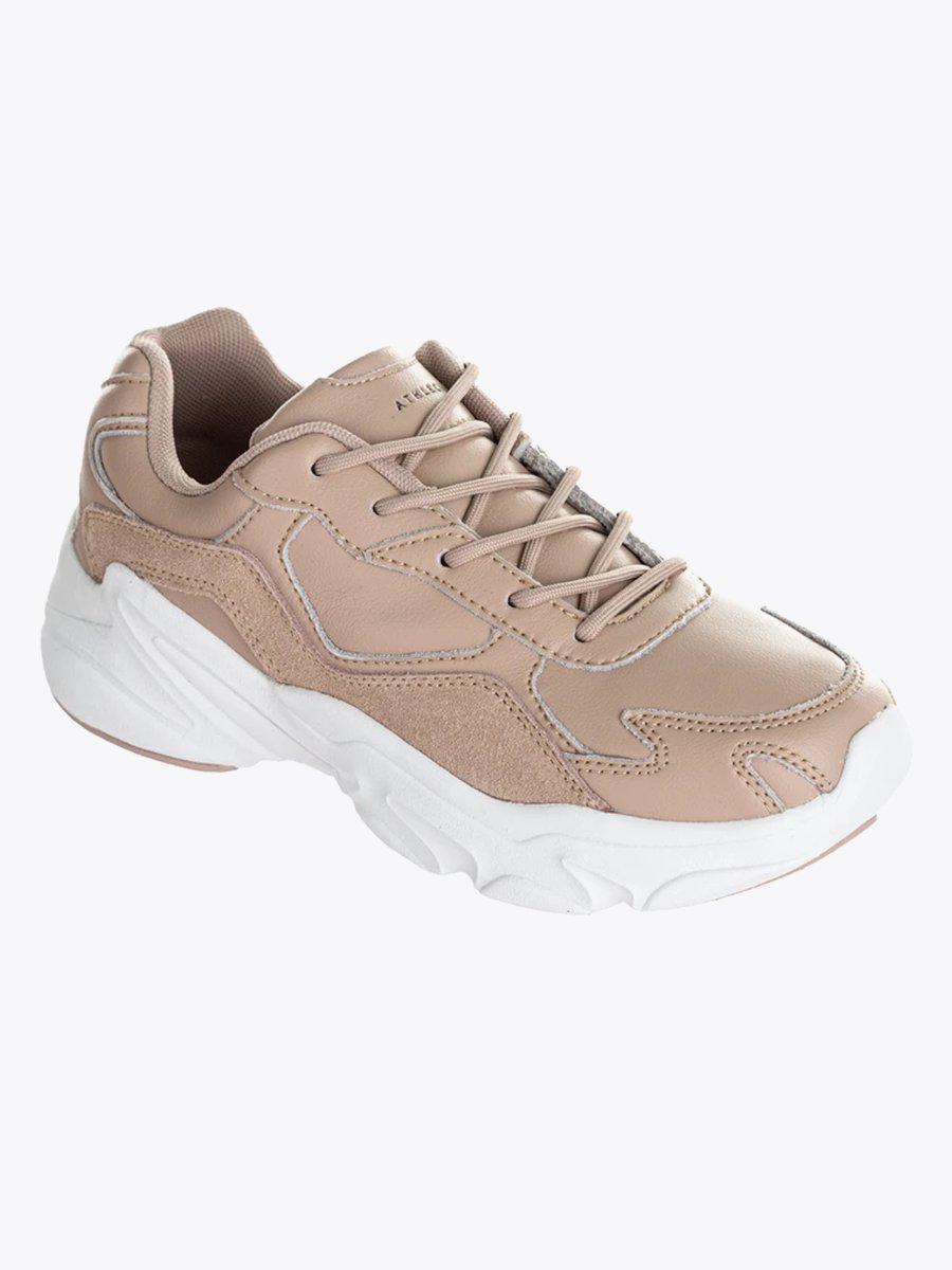 Athlecia Chunky Leather Trainers Nude