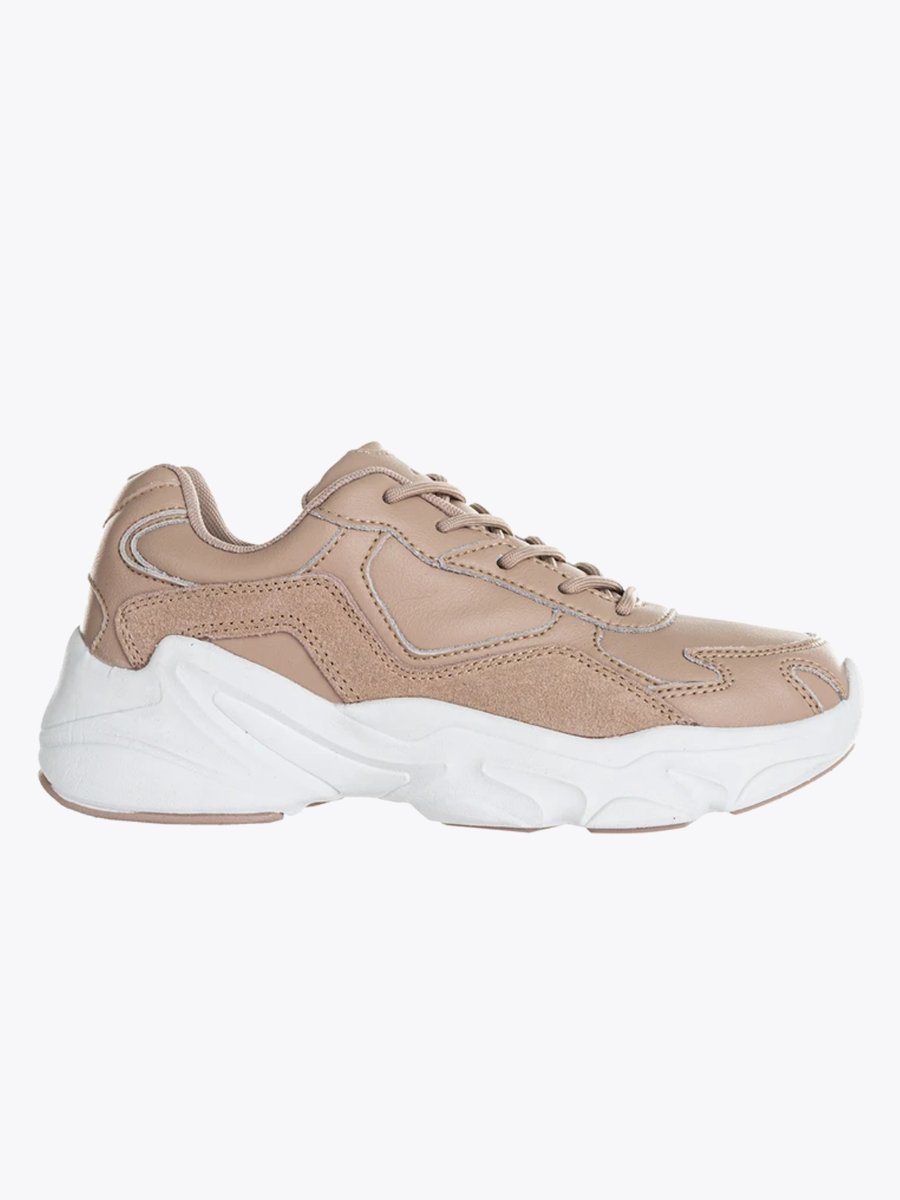 Athlecia Chunky Leather Trainers Nude
