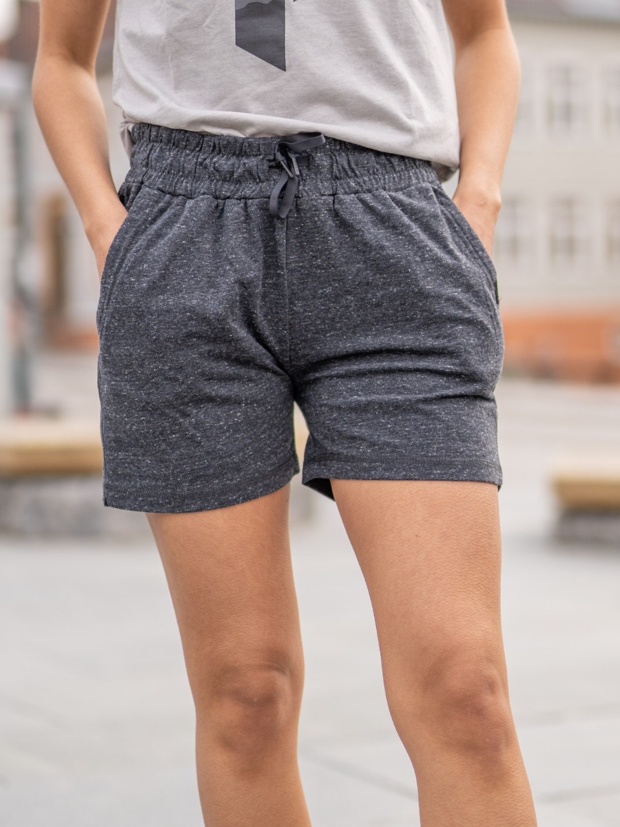 Athlecia Chestine Melange Sweat Shorts Dark Grey Melange