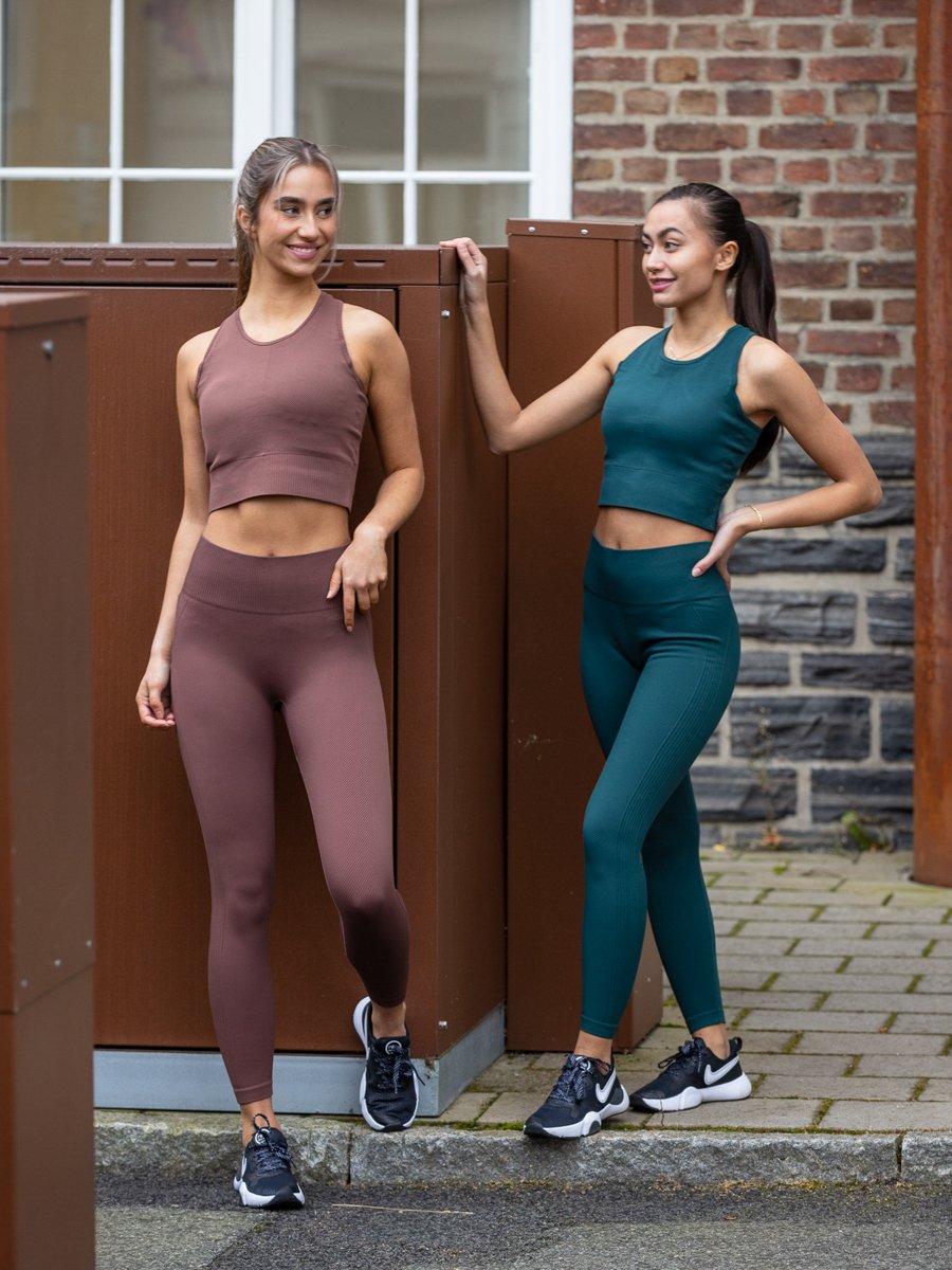 Athlecia Flow Ribbed Seamless Bra Marble Green