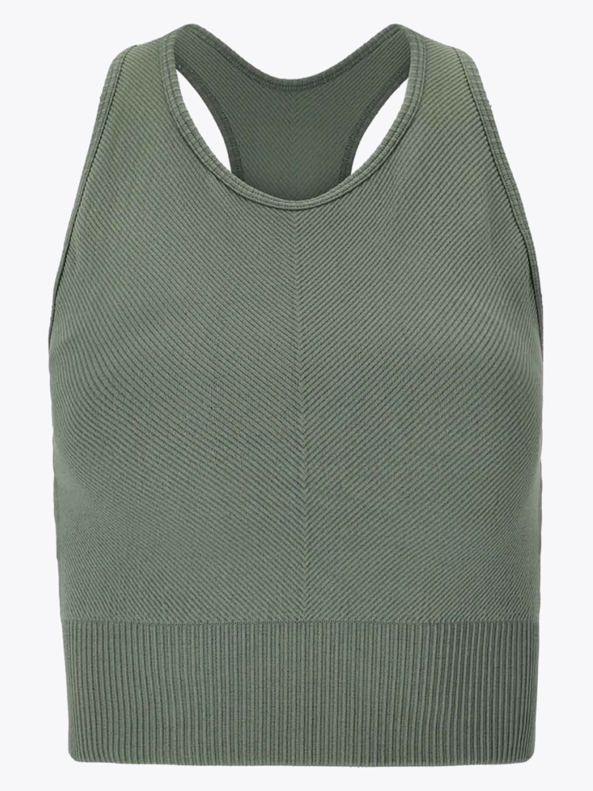 Athlecia Flow Ribbed Seamless Bra Desert Green
