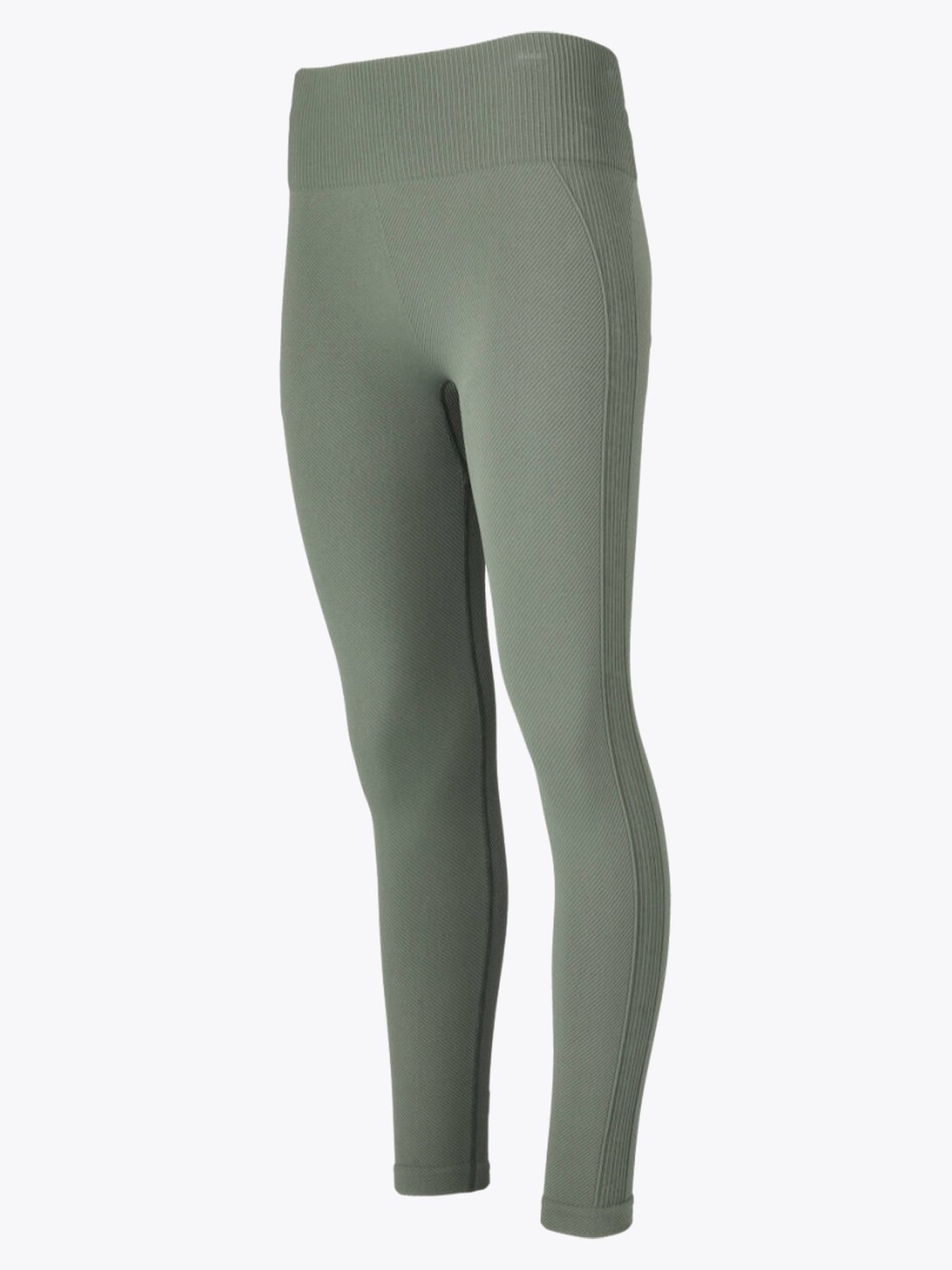 Athlecia Flow Ribbed Seamless Tights Desert Green