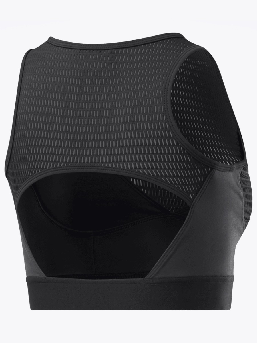 Reebok TS Crop Performance Top Black