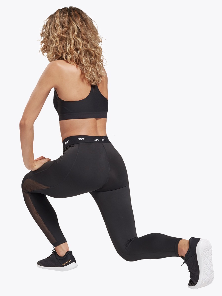 Reebok SH HighRise Black Mesh Tight Black