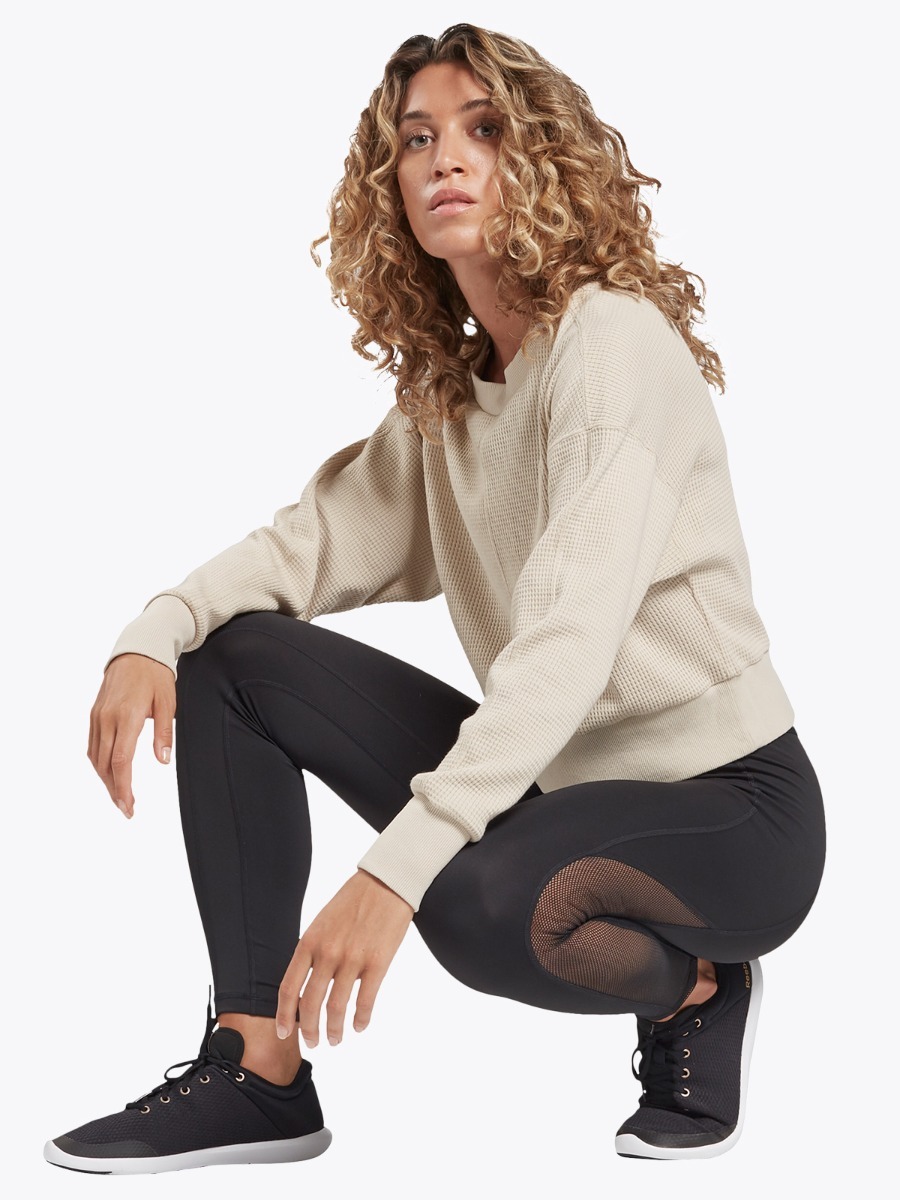 Reebok SH HighRise Black Mesh Tight Black