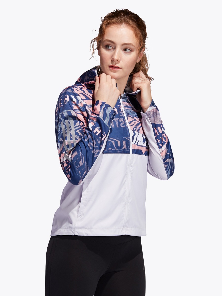 adidas Own The Run Jacket Dash Grey/ Glory Pink/ Tech Indigo