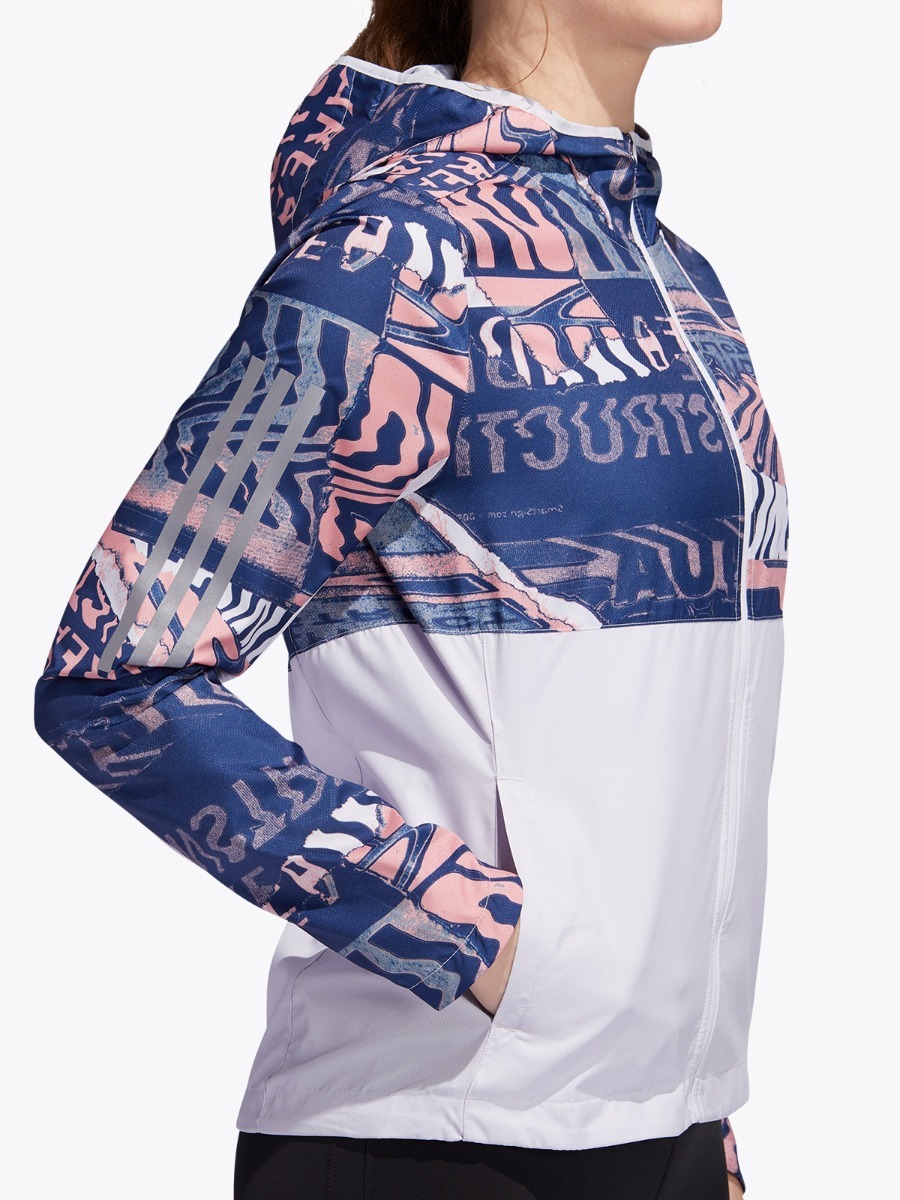 adidas Own The Run Jacket Dash Grey/ Glory Pink/ Tech Indigo