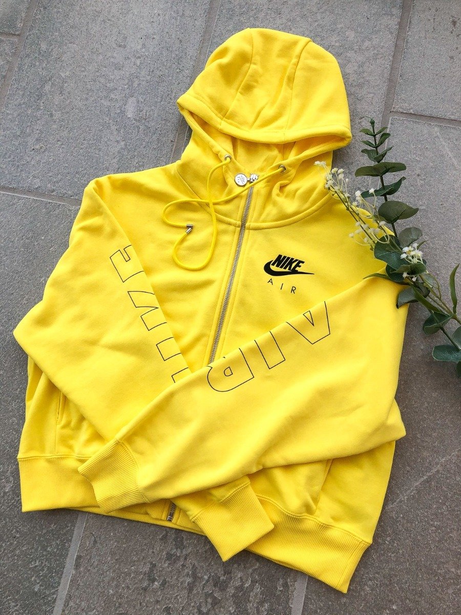 Nike Air Full Zip Hoodie Opti Yellow/ Ice Silver