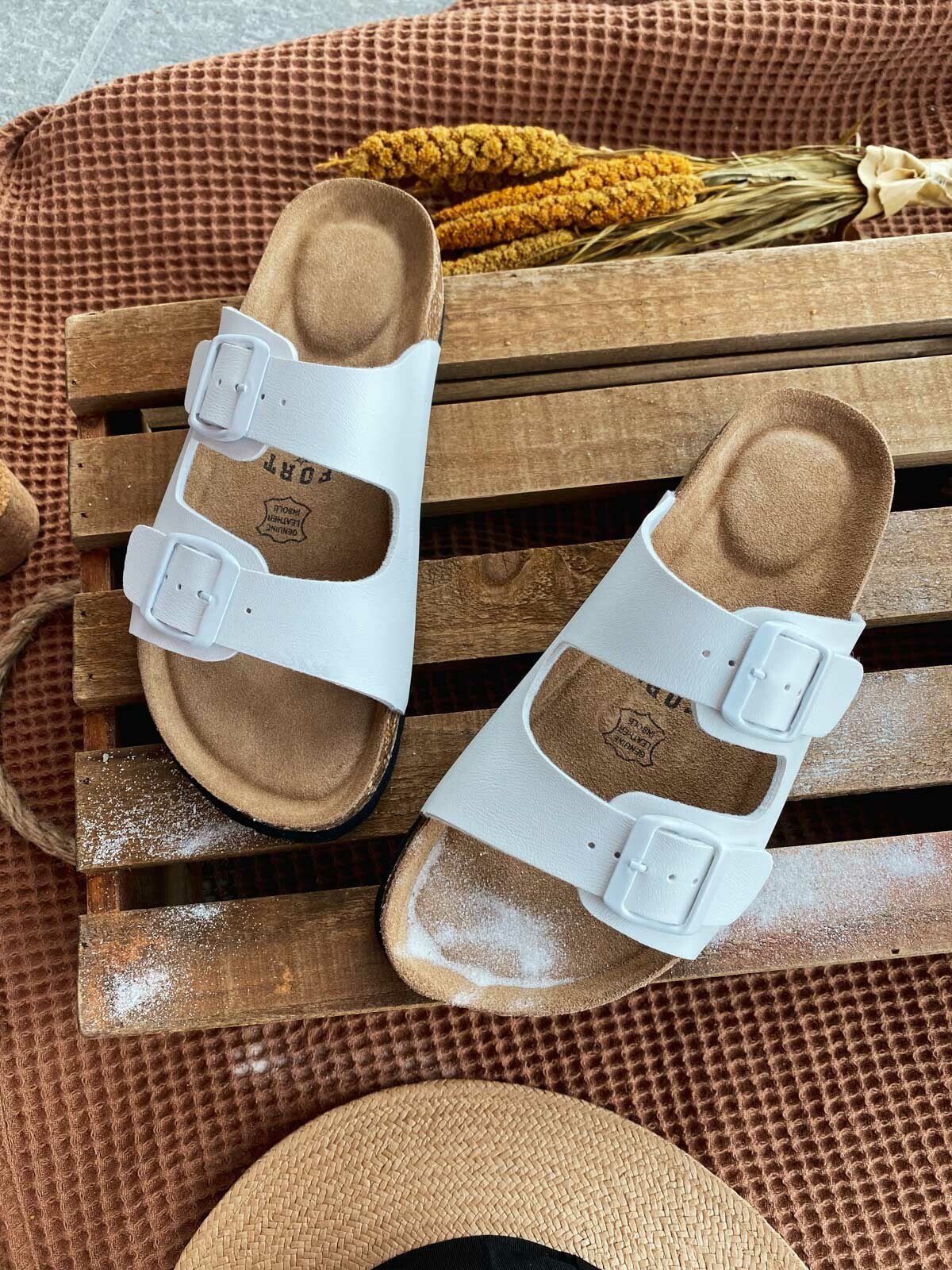 Fort Lauderdale Antibes Cork Sandal Hvit
