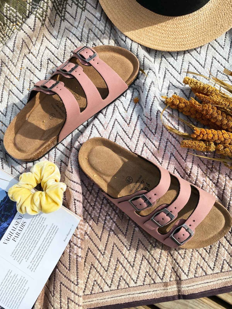 Fort Lauderdale Santa Cork Sandals Dusty Rose