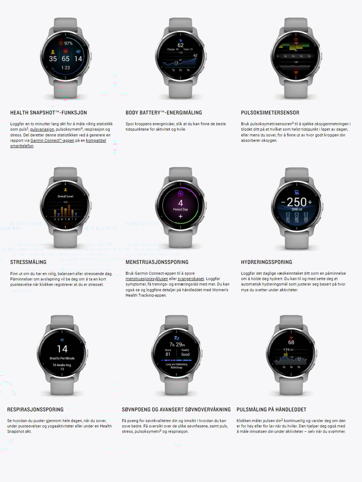 Garmin Venu 2 Plus Skifergrå / Sort