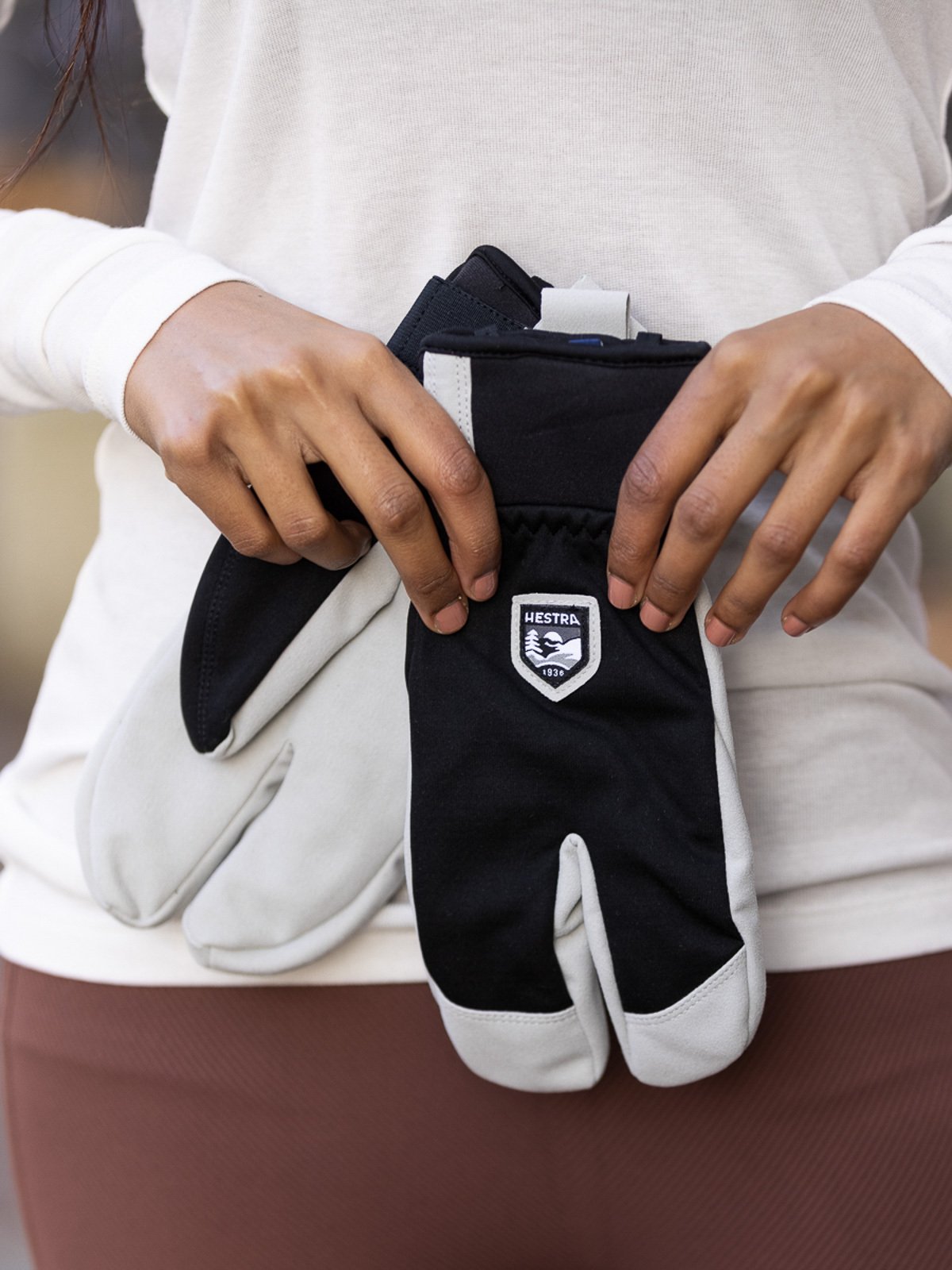 Hestra W.S Wool Terry Split Mitt Black