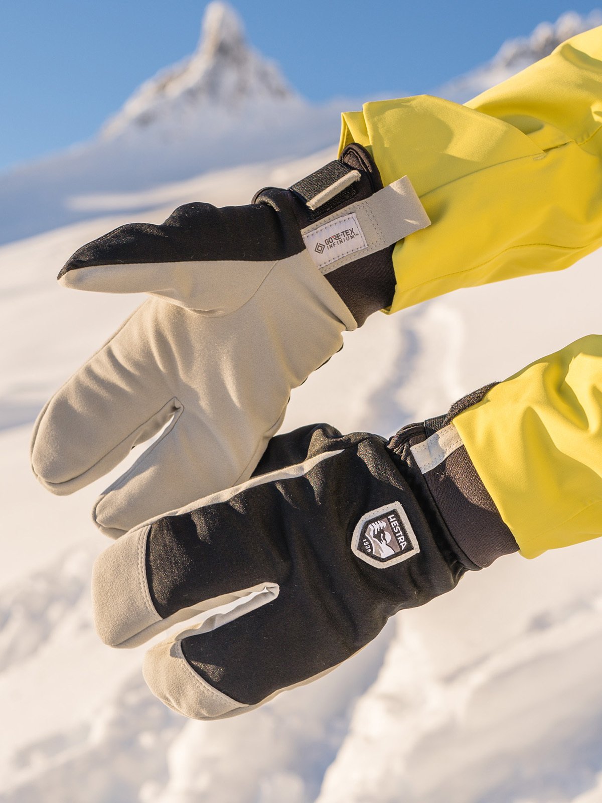 Hestra W.S Wool Terry Split Mitt Black