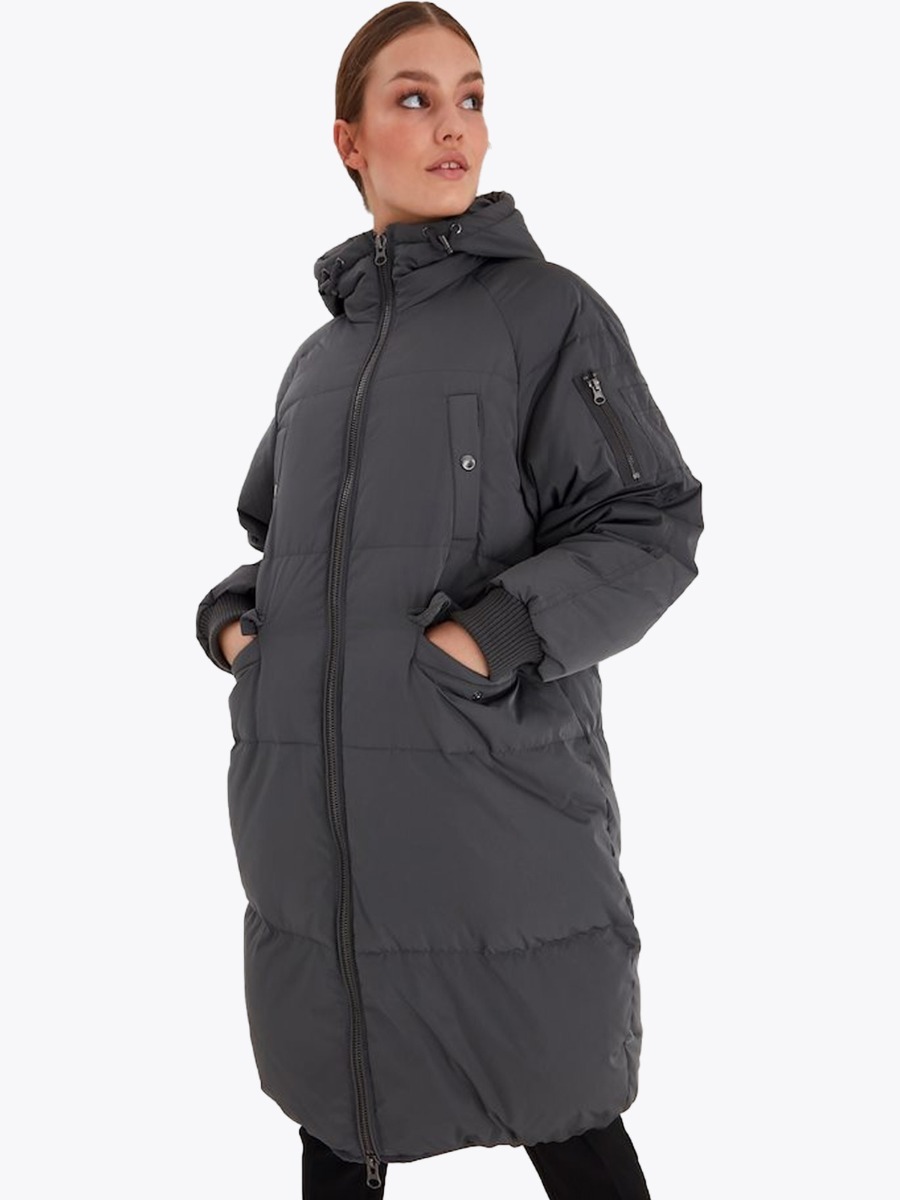 Ichi Bunala Down Jacket Asphalt