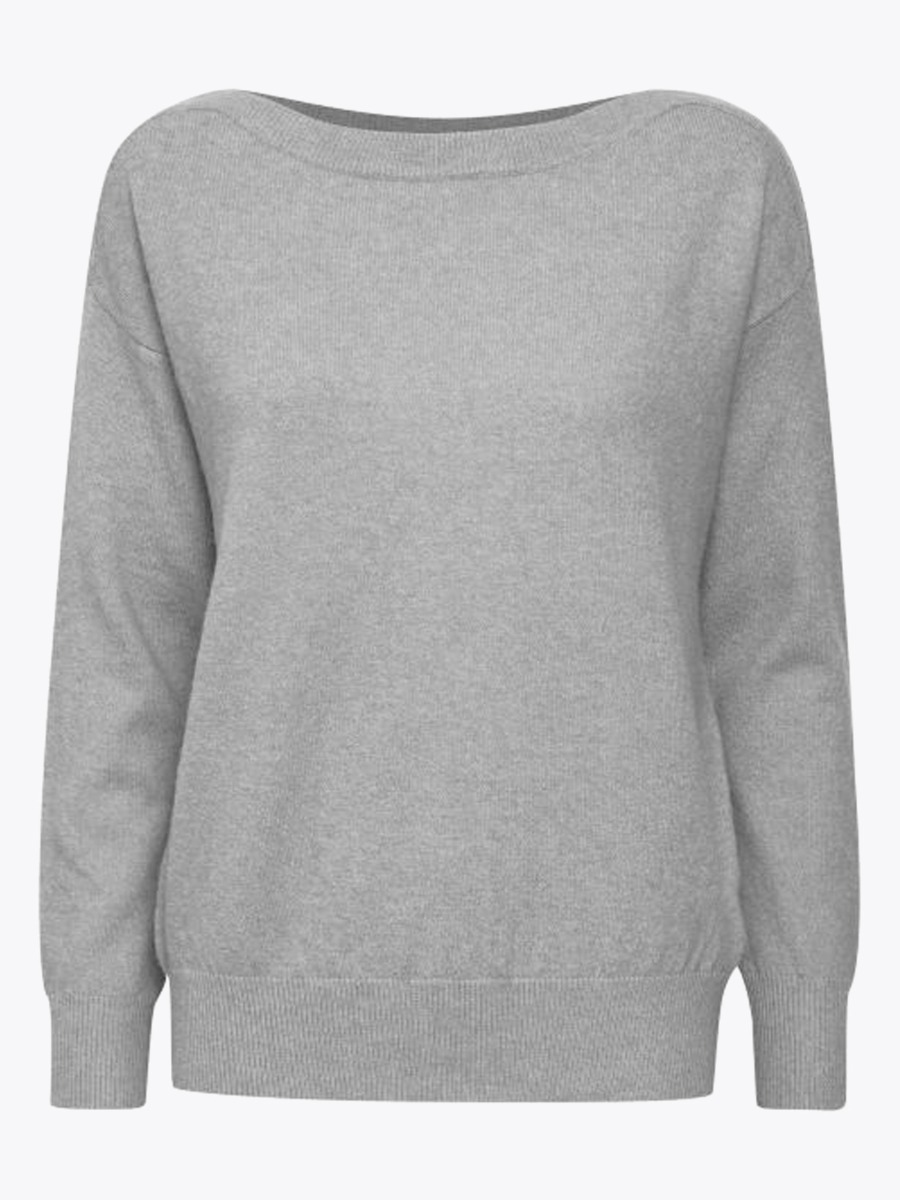 Ichi Alpa Long Sleeve 2 Grey Melange