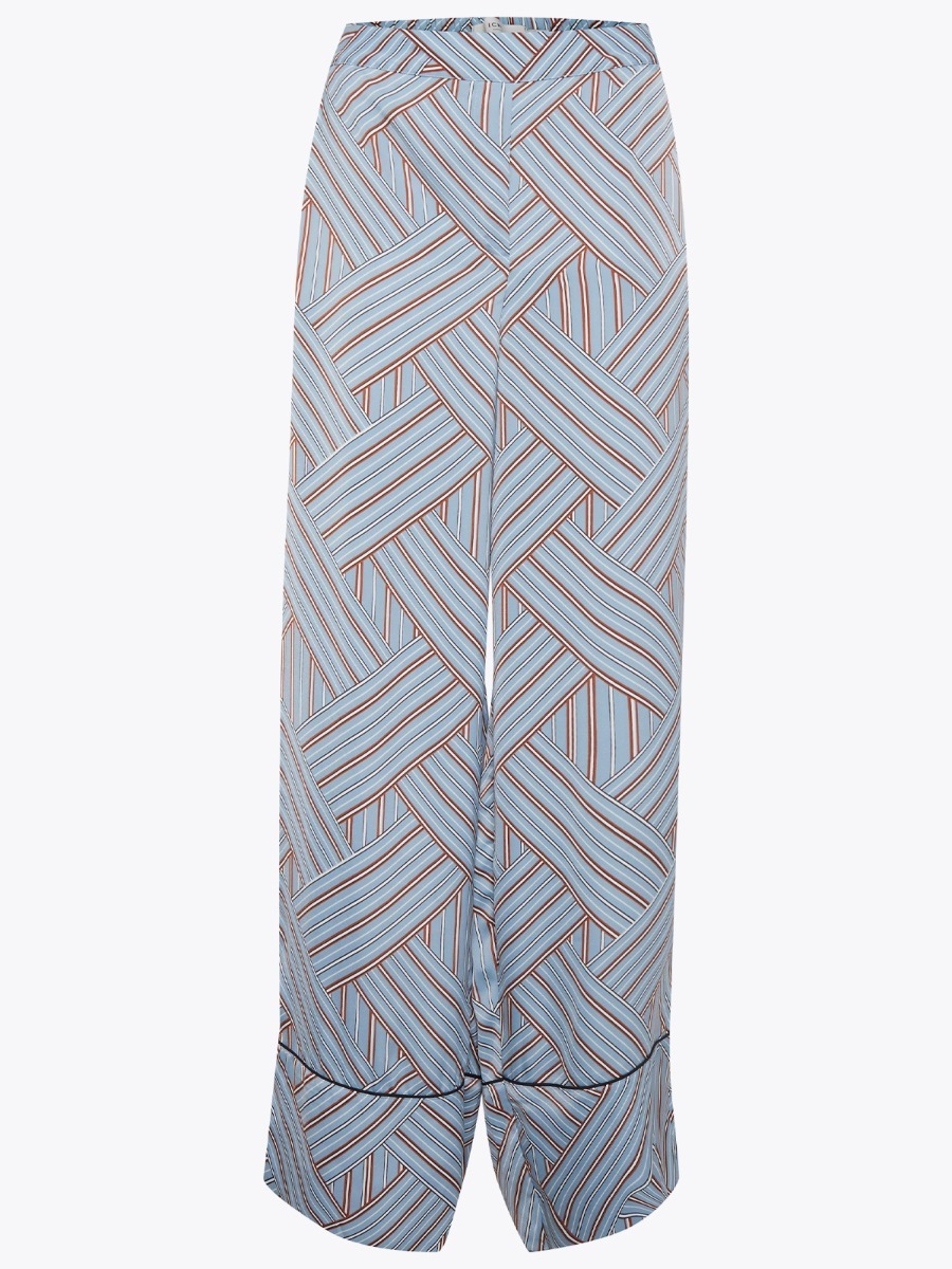 Ichi Geotrix Pant Faded Denim