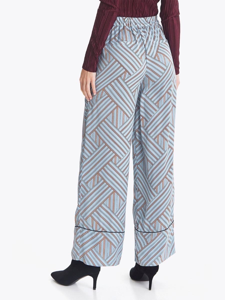 Ichi Geotrix Pant Faded Denim