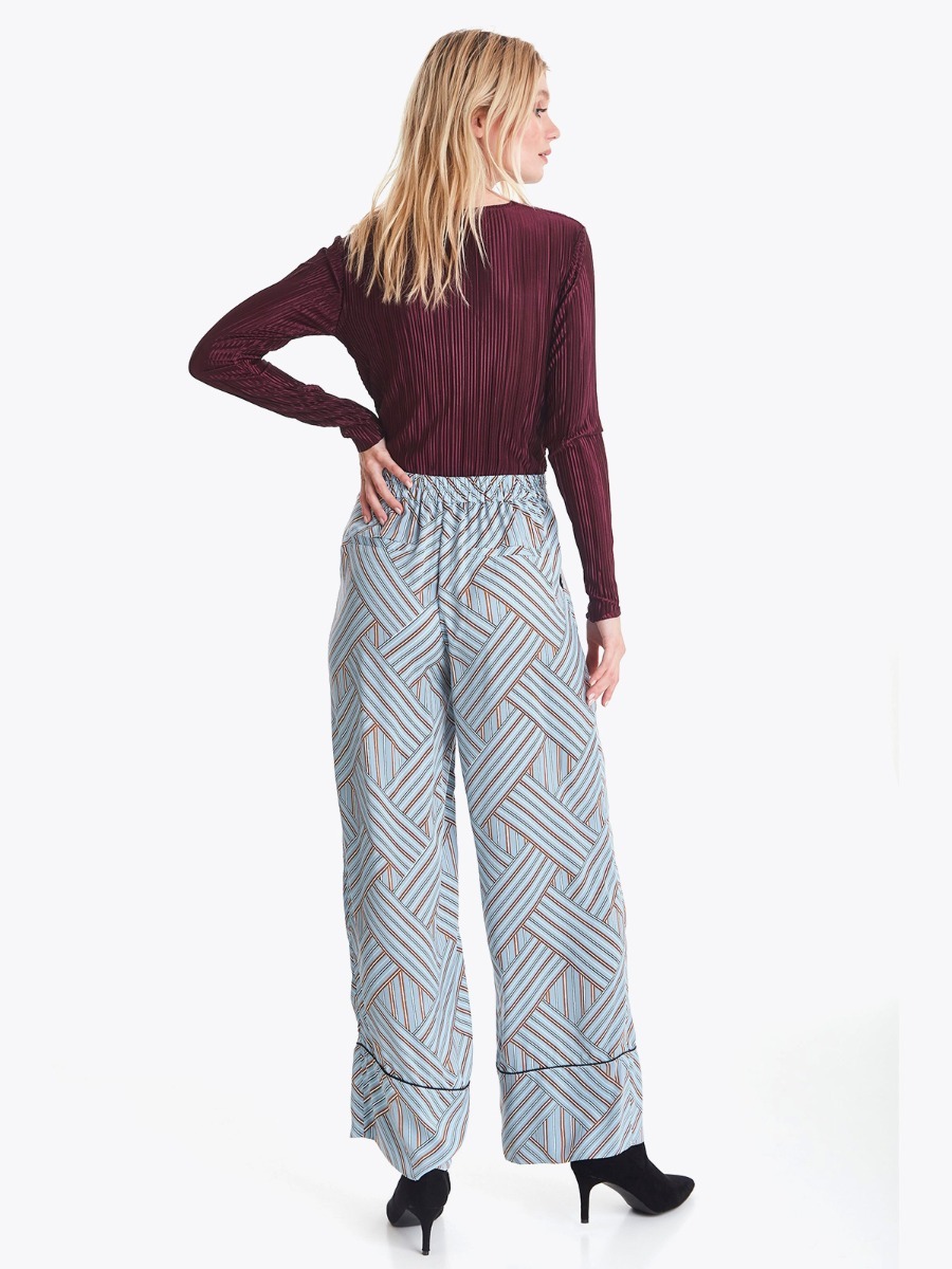 Ichi Geotrix Pant Faded Denim