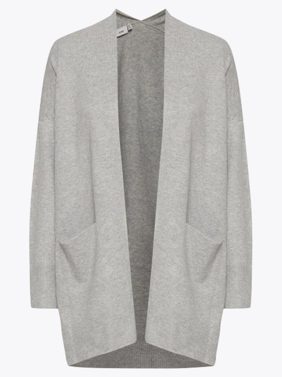 Ichi Alpa Cardigan Grey Melange