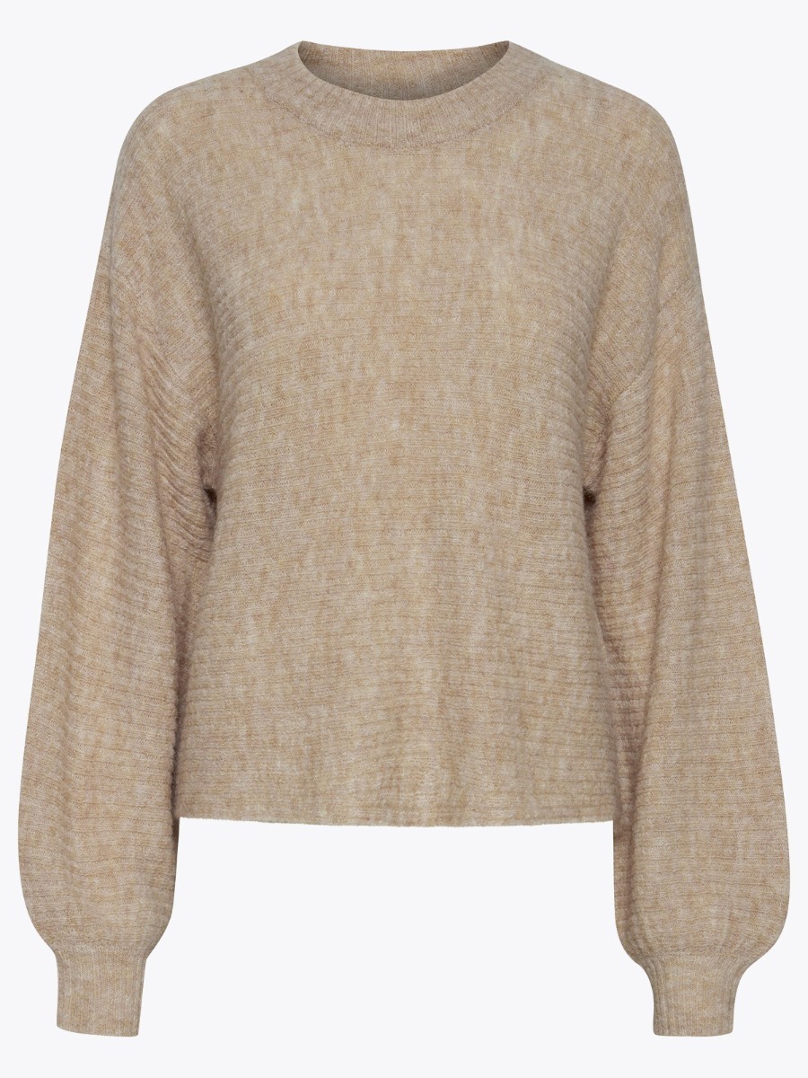 Ichi Amara Long Sleeve Rib Natural