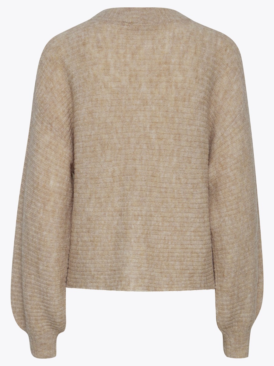 Ichi Amara Long Sleeve Rib Natural
