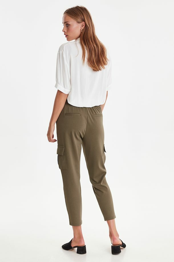 Ichi Kate Cargo Pant Cropped Kalamata