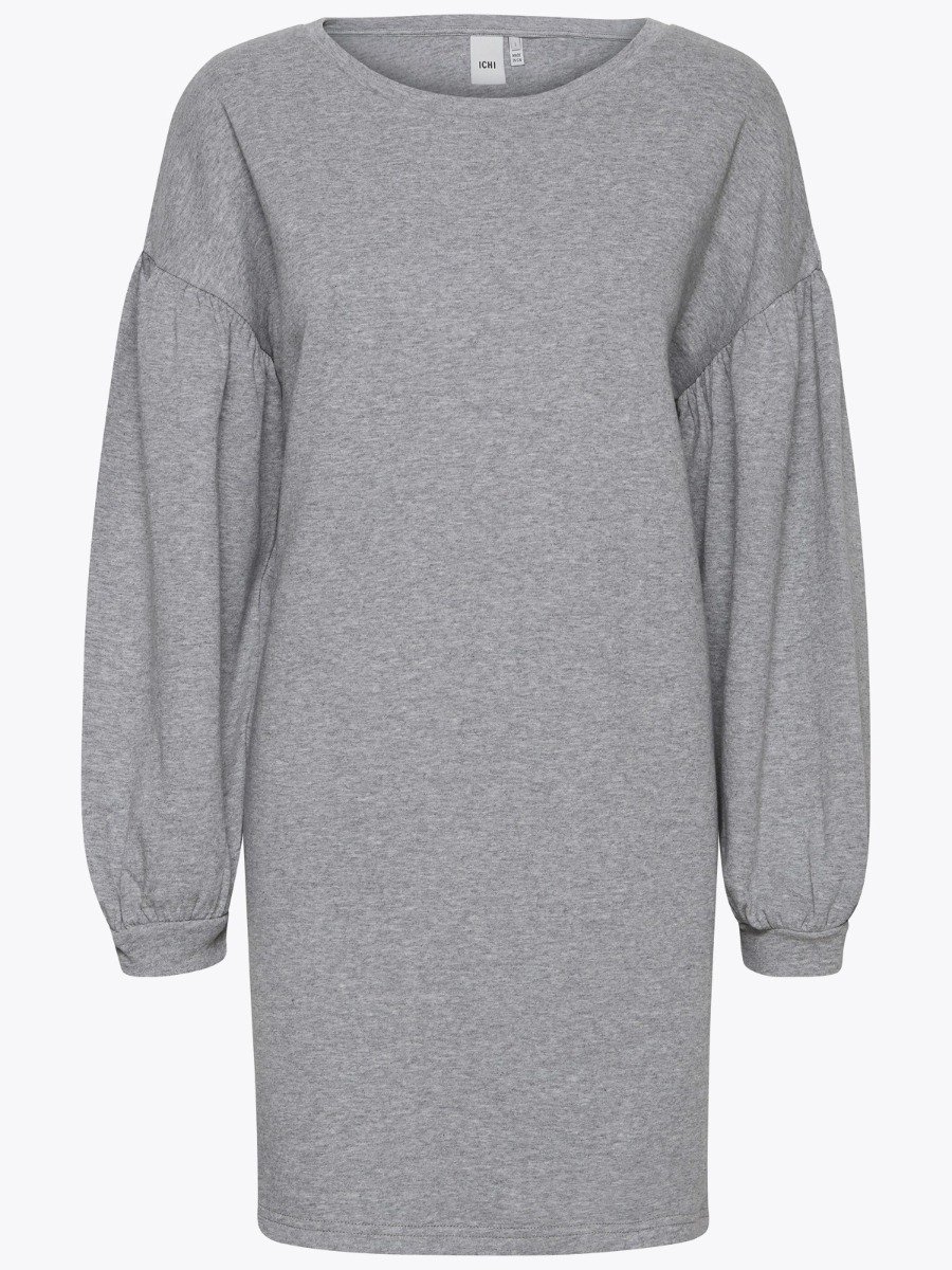 Ichi Yuna Dress Grey Melange
