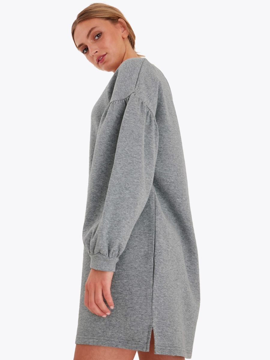 Ichi Yuna Dress Grey Melange