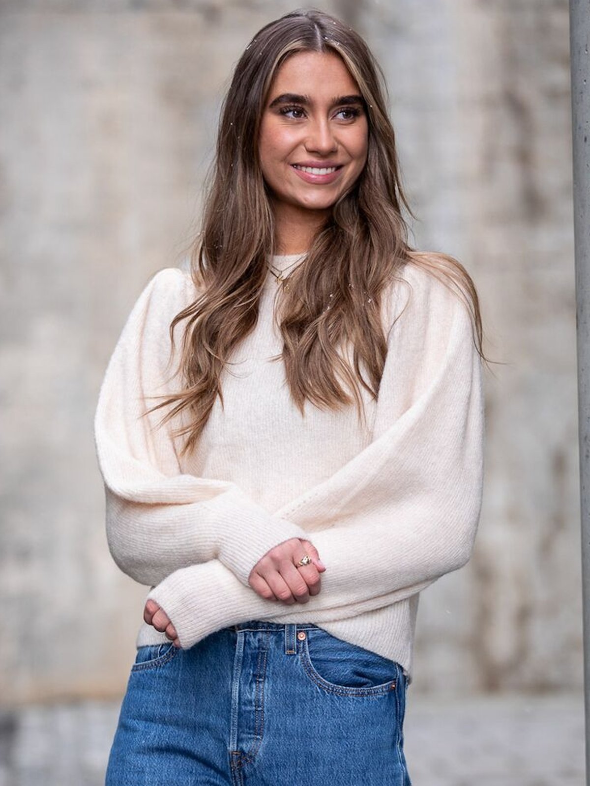 Ichi Jordan Long Sleeve Crystal gray