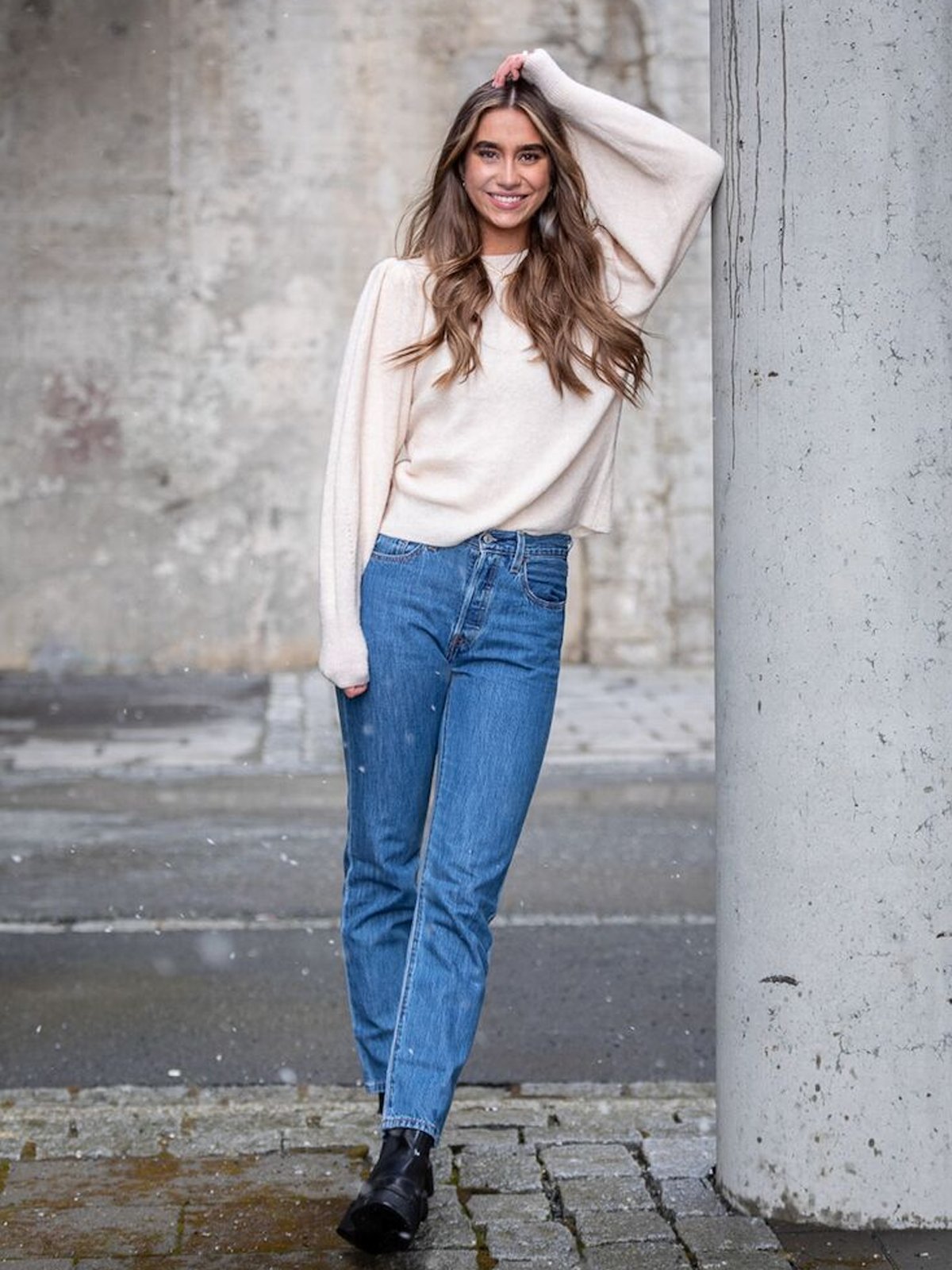 Ichi Jordan Long Sleeve Crystal gray