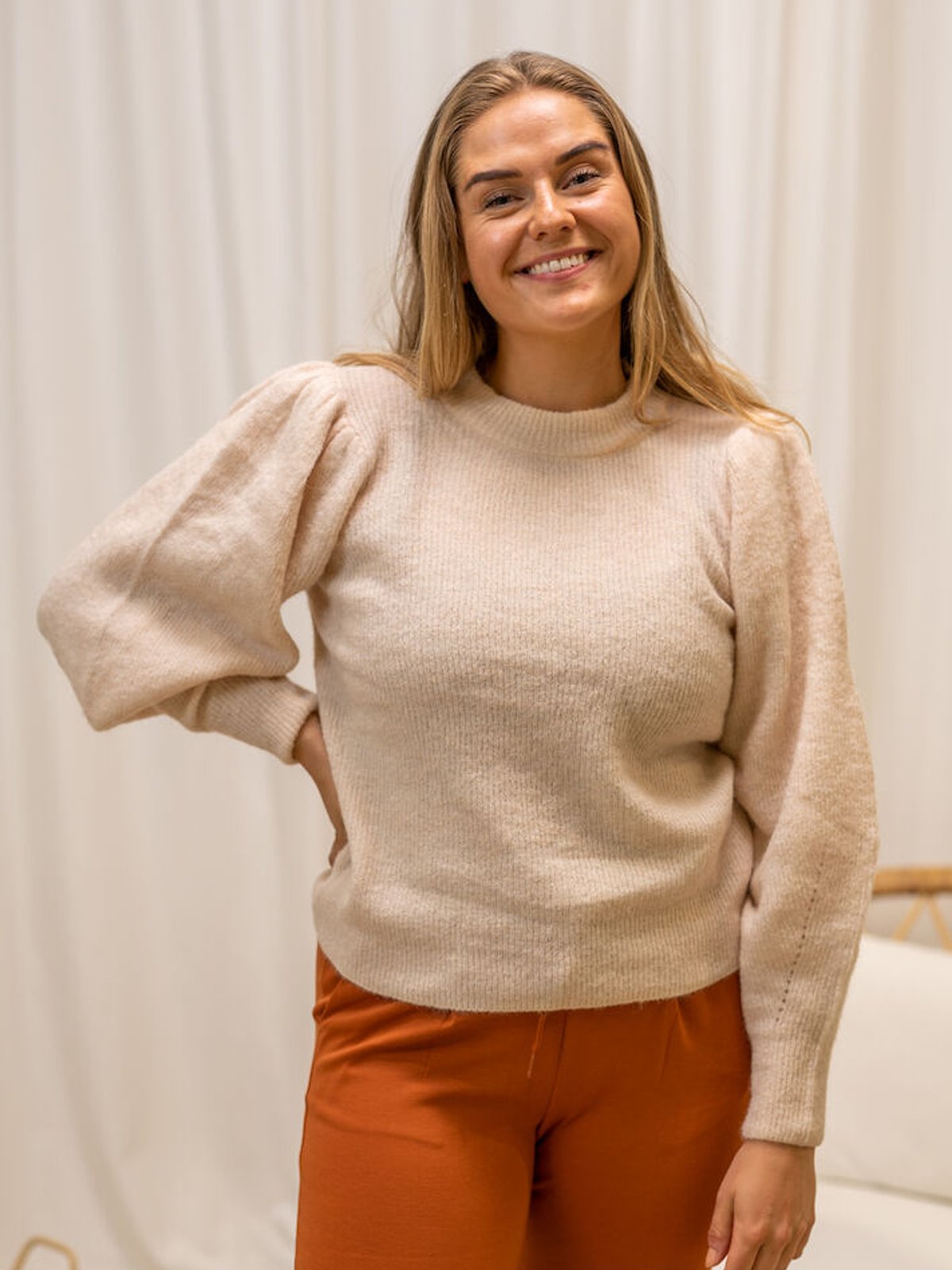 Ichi Jordan Long Sleeve Crystal gray