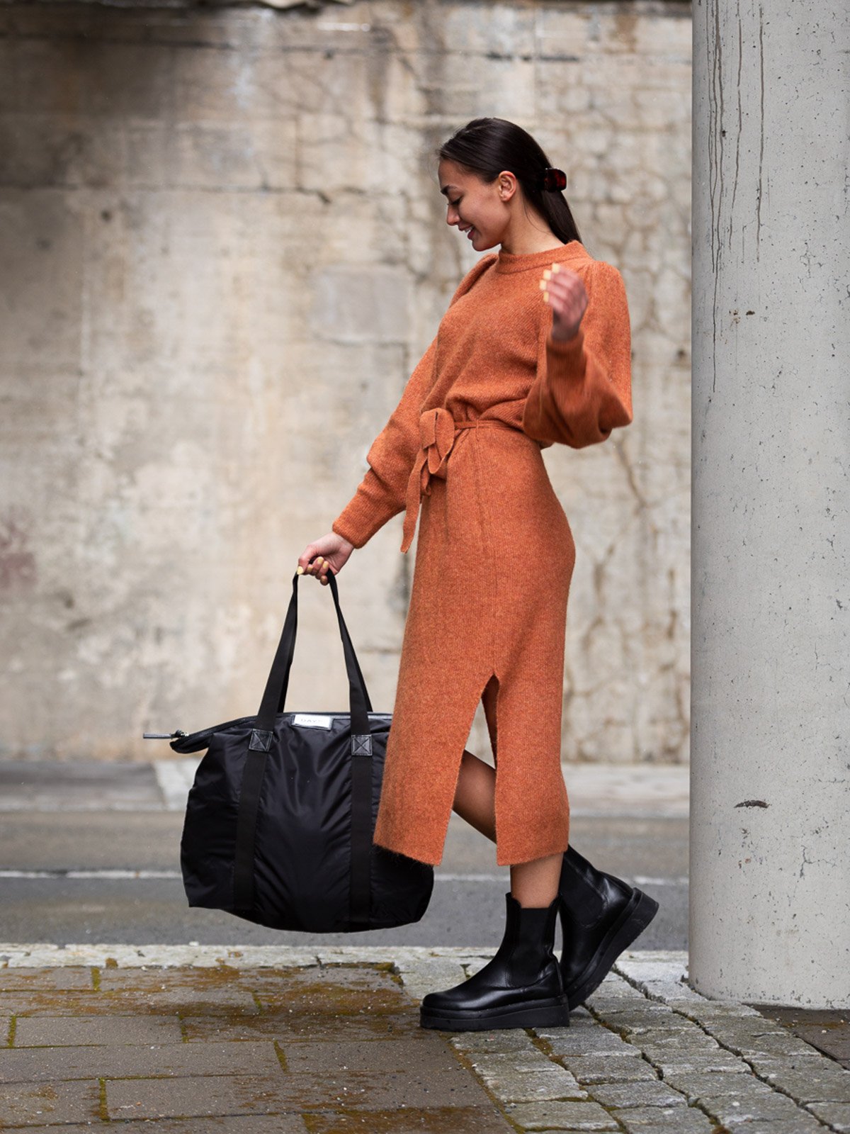 Ichi Jordan Dress Bombay Brown
