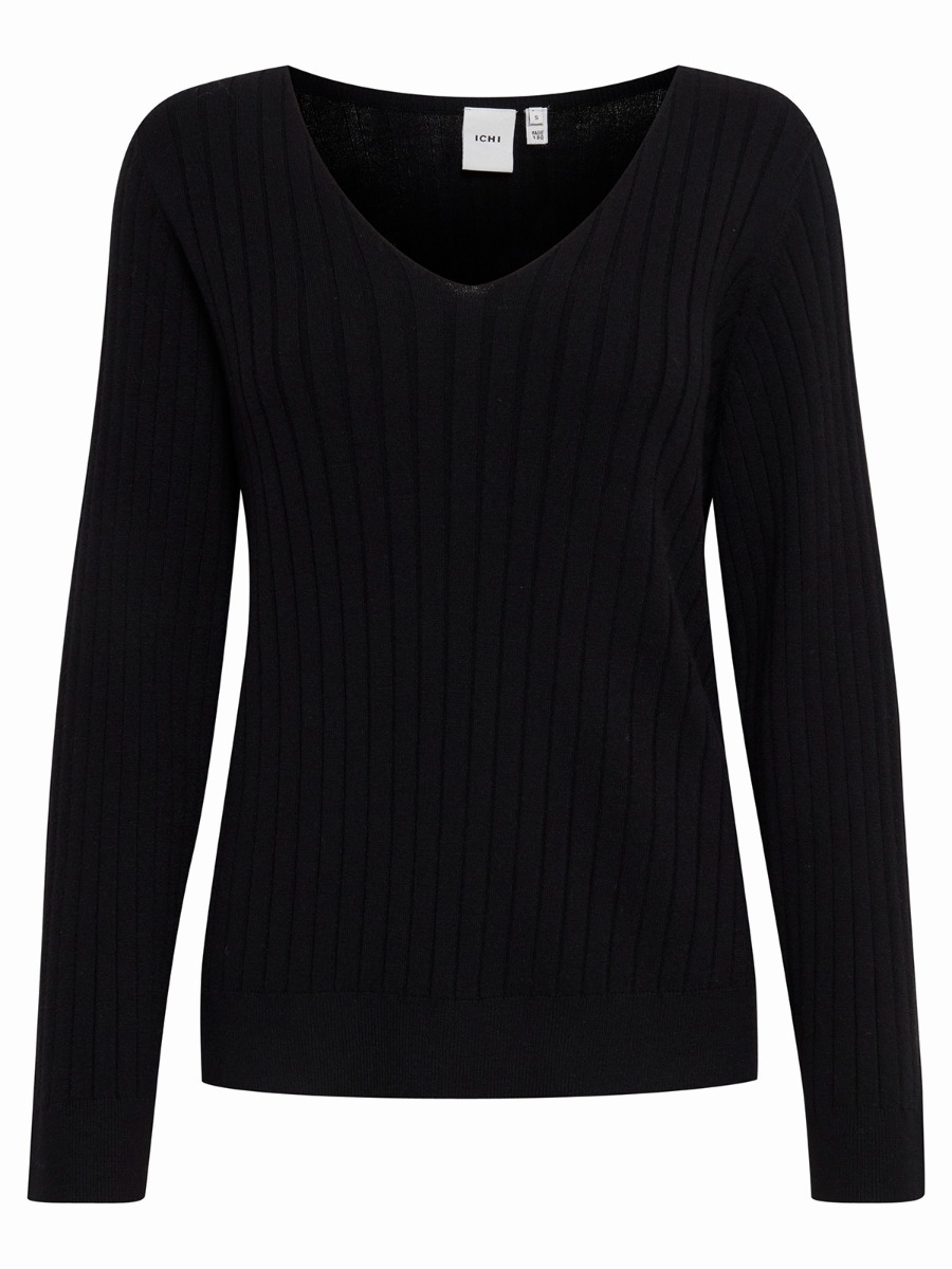 Ichi Kava Rib Long Sleeve Black