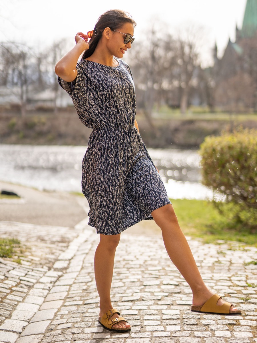 Ichi Lisa Dress 12 Cashmere Blue