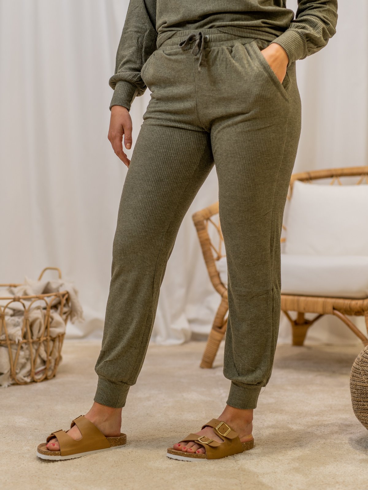 Ichi Kyla Pant Ivy green