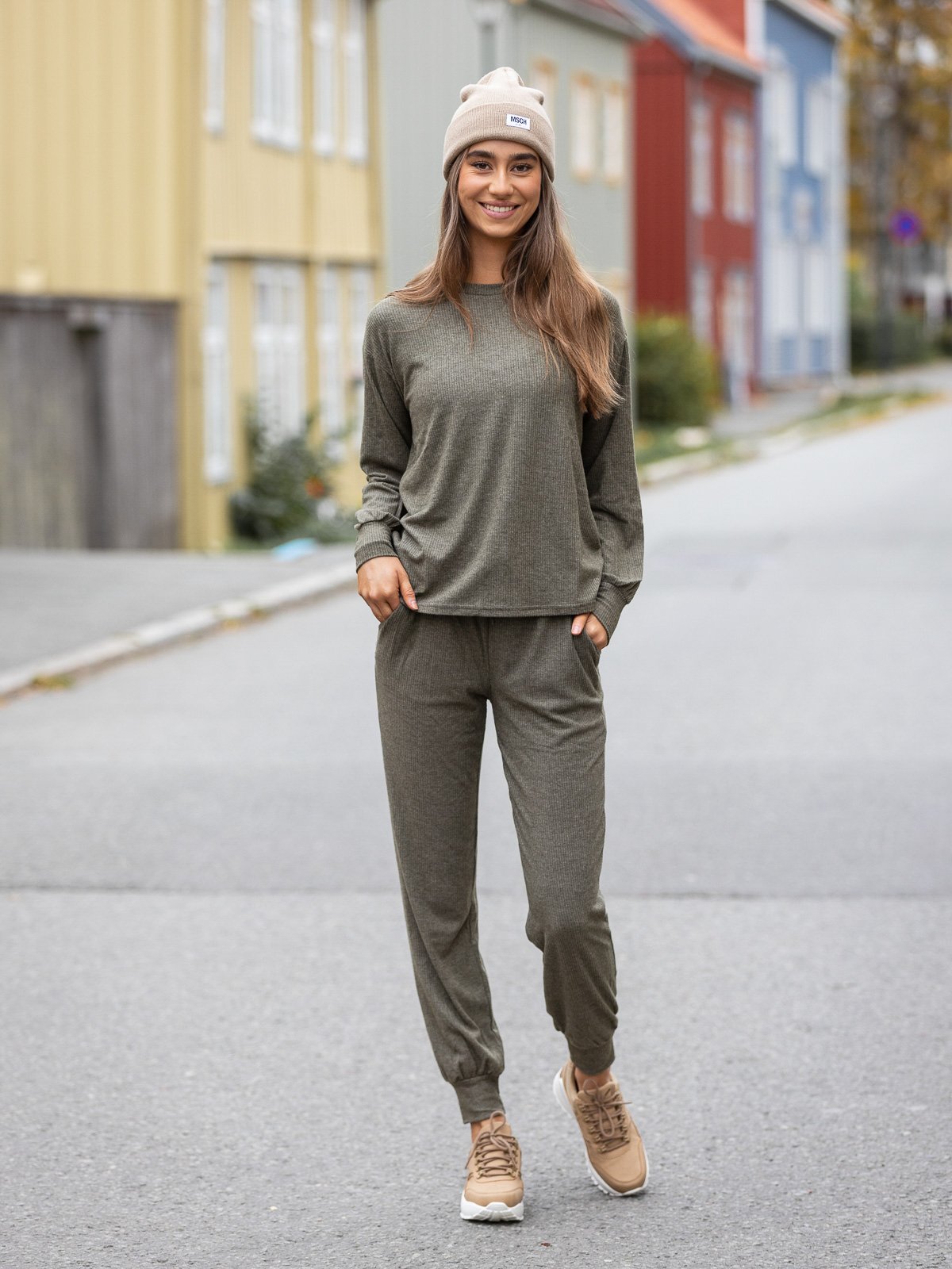 Ichi Kyla Pant Ivy green