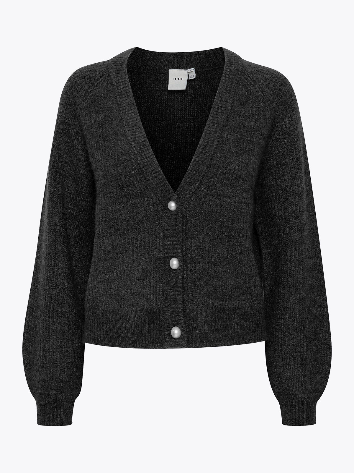 Ichi Marin Cardigan 2 Black Melange