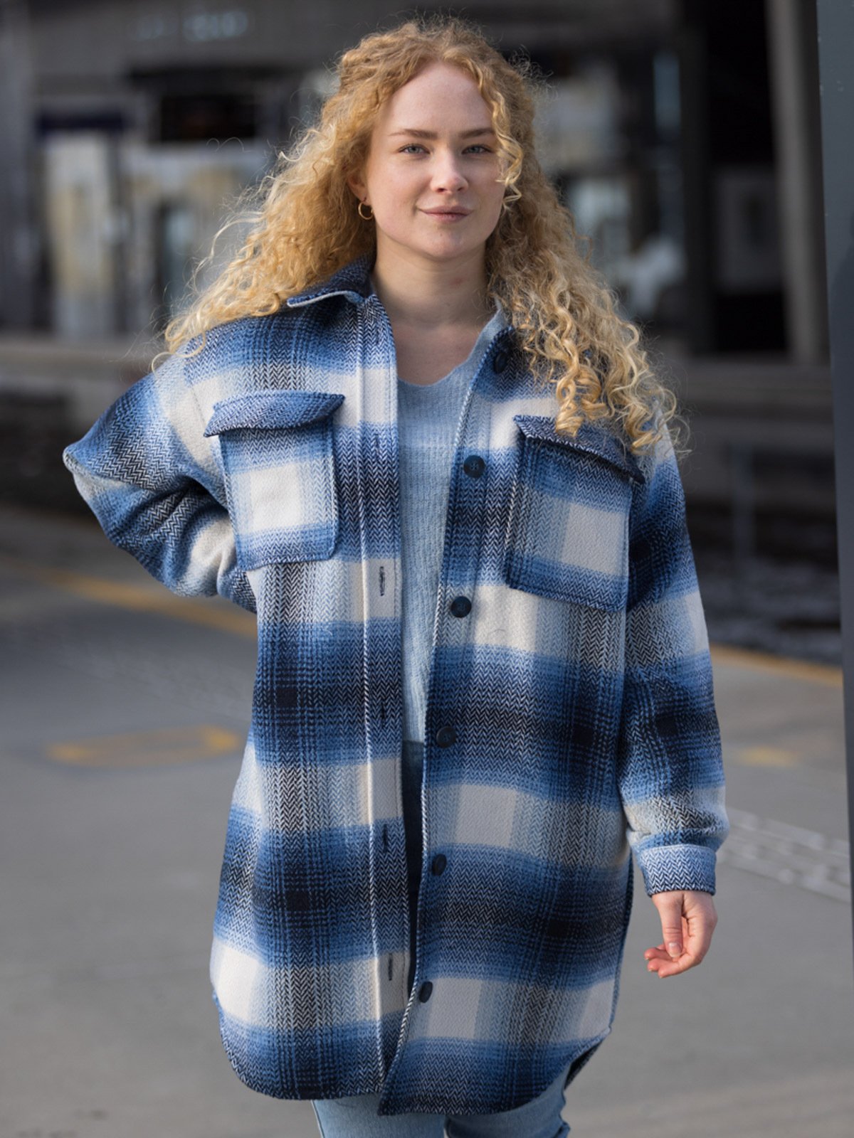 Ichi Evali Jacket Forever Blue