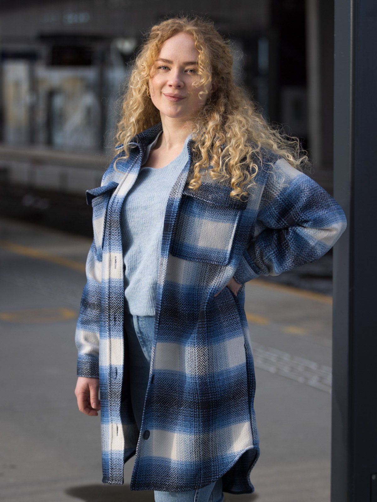 Ichi Evali Jacket Forever Blue