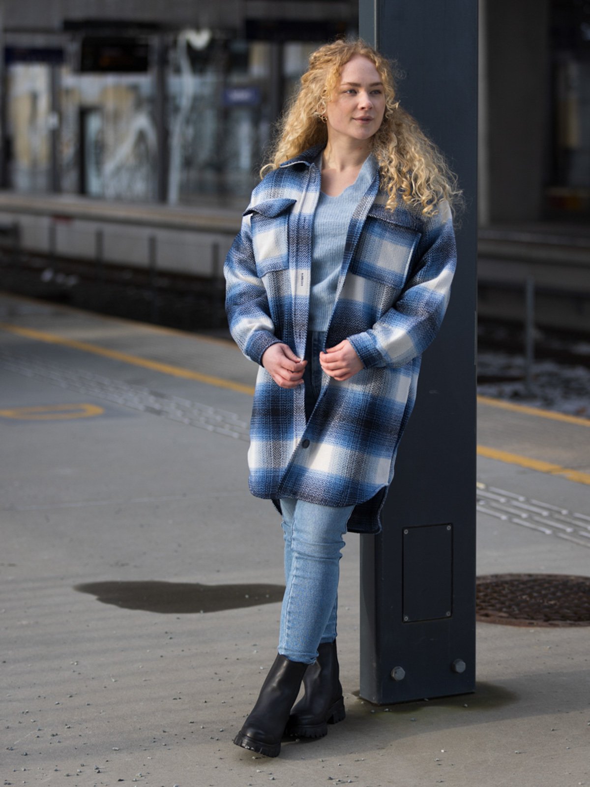 Ichi Evali Jacket Forever Blue