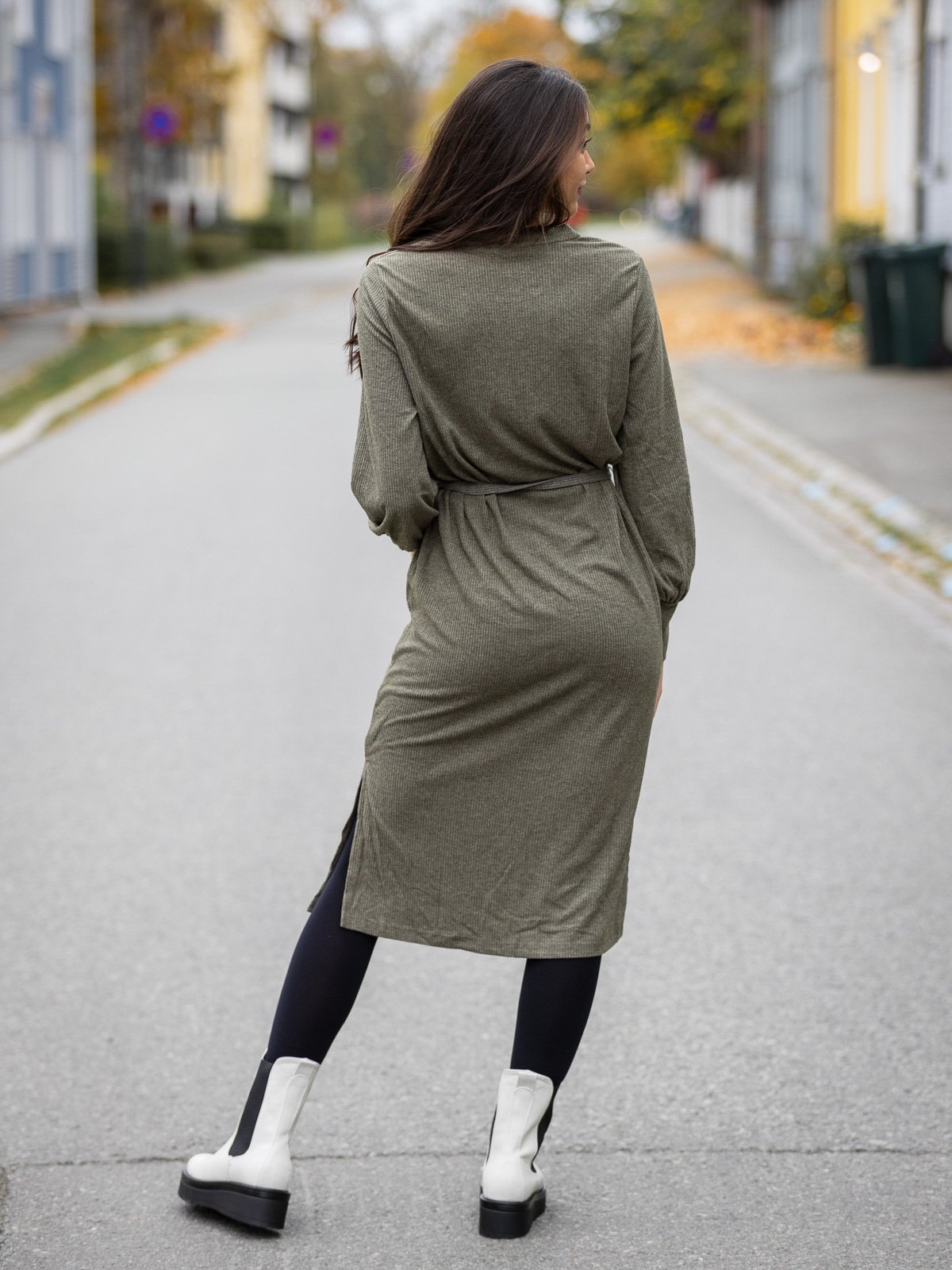 Ichi Kyla Dress 2 Ivy green