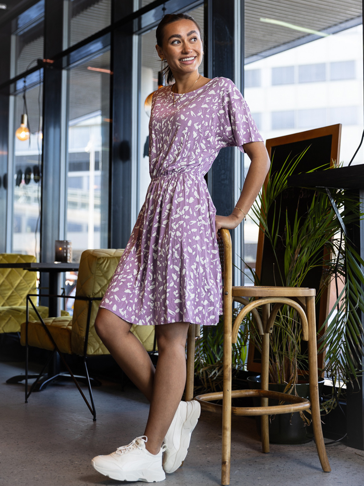 Ichi Lisa Dress 16 Lavender Mist