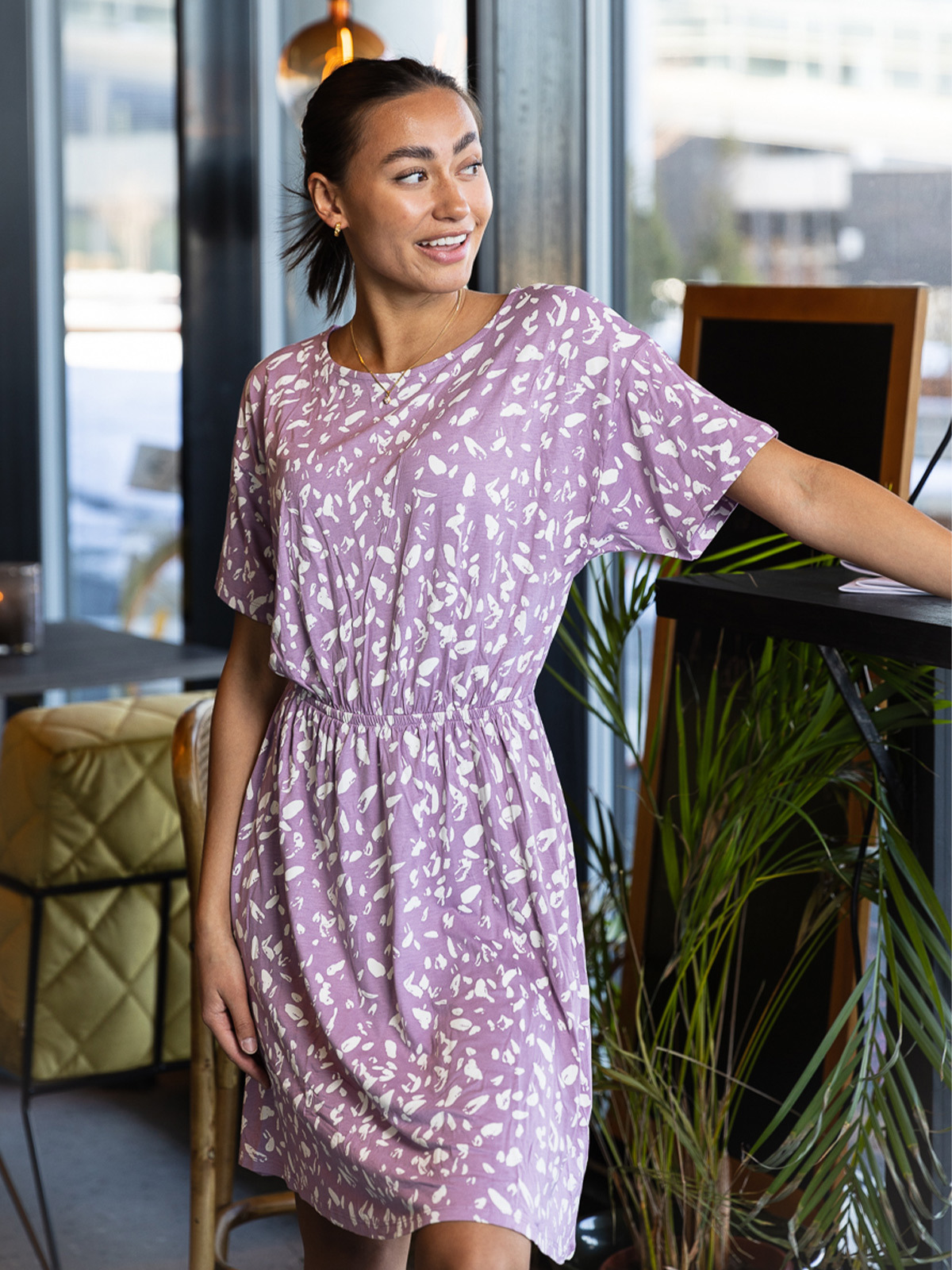 Ichi Lisa Dress 16 Lavender Mist